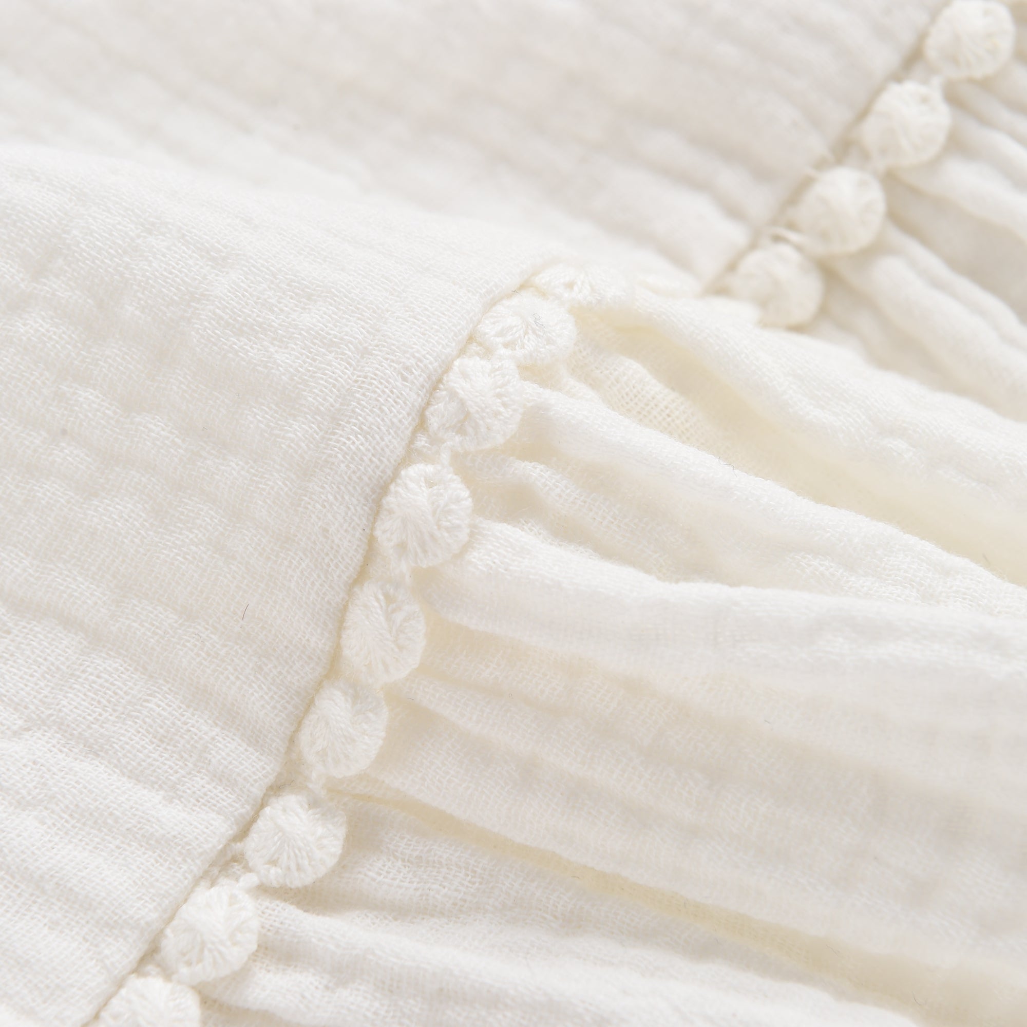 Girls White Cotton Top