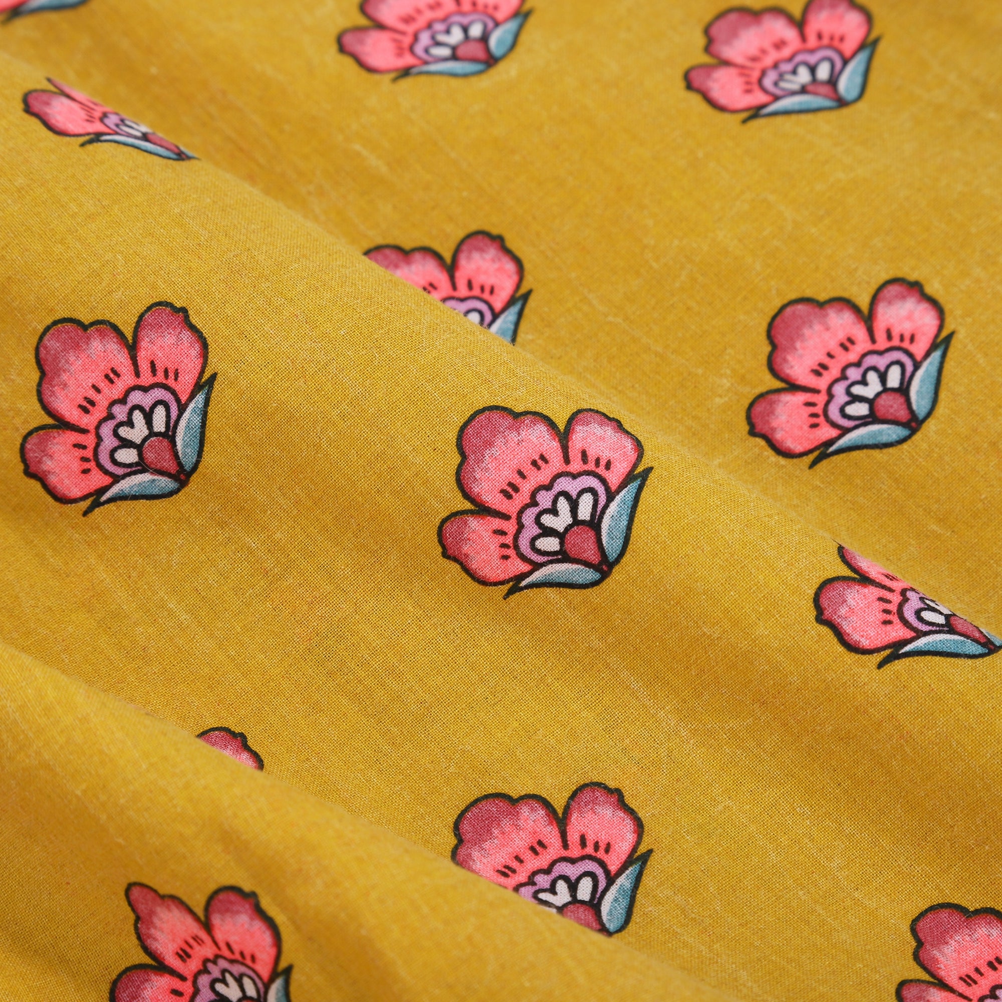 Girls Safran Flowers Cotton Top