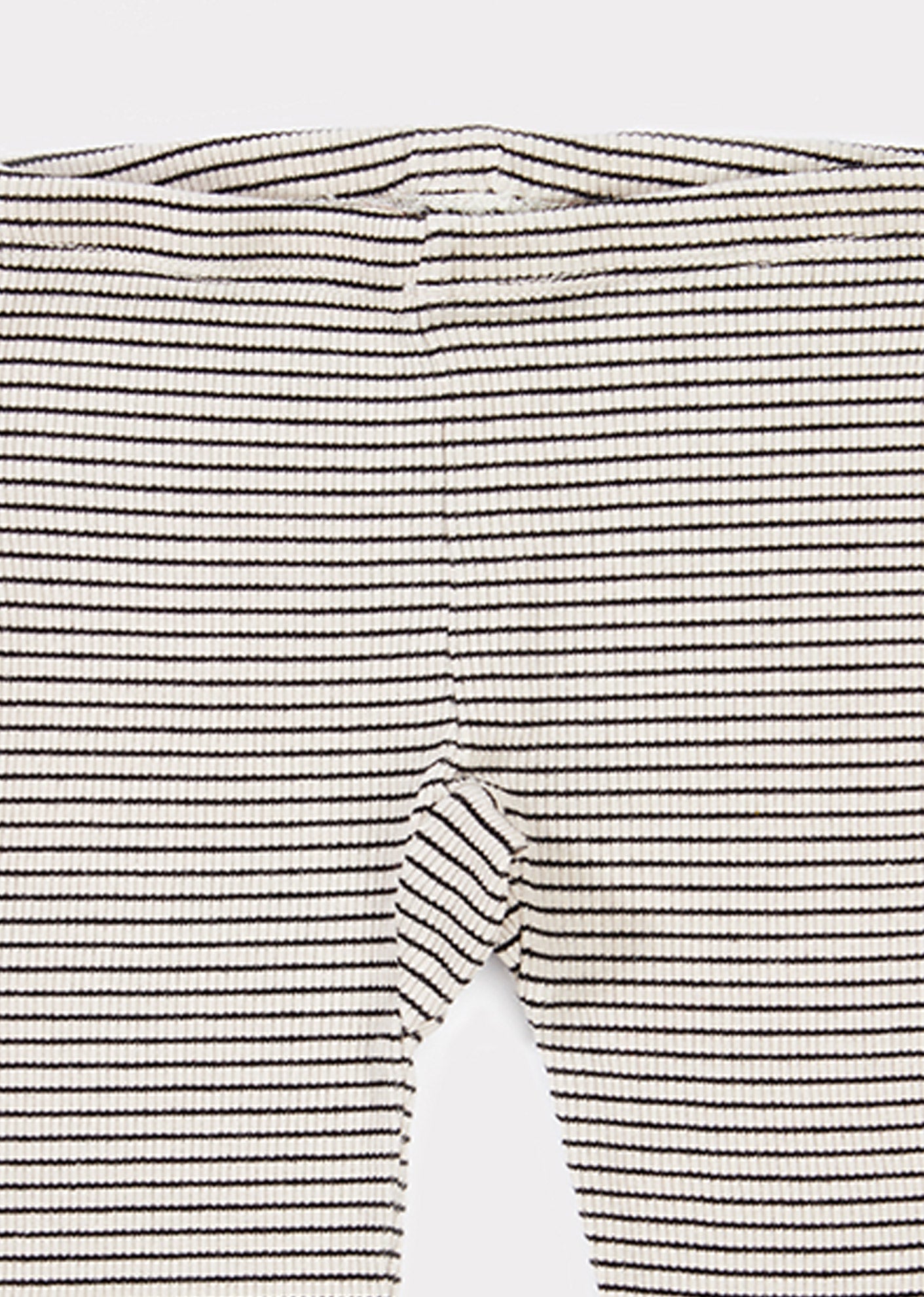 Baby Girls Beige Striped Cotton Trousers