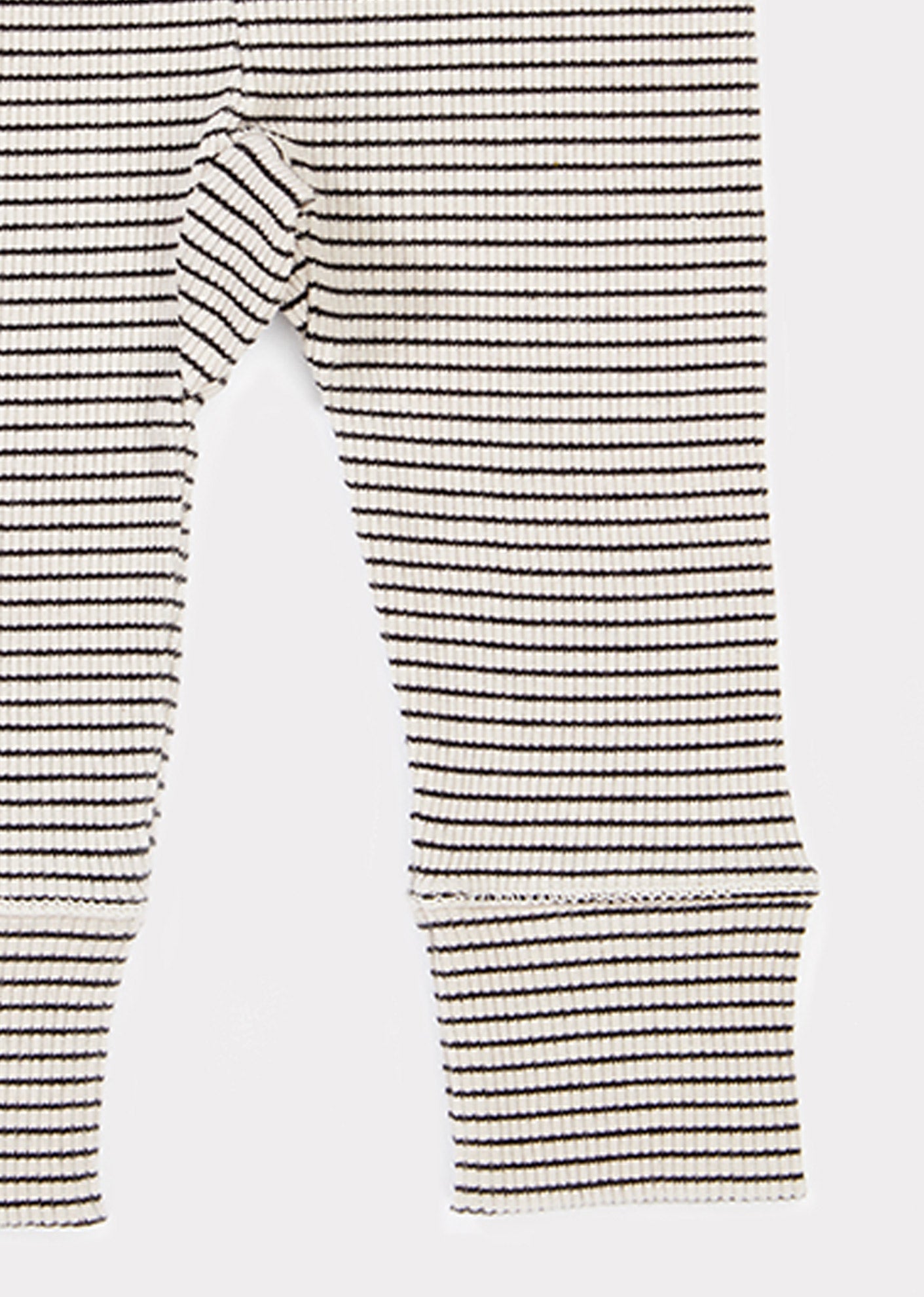 Baby Girls Beige Striped Cotton Trousers