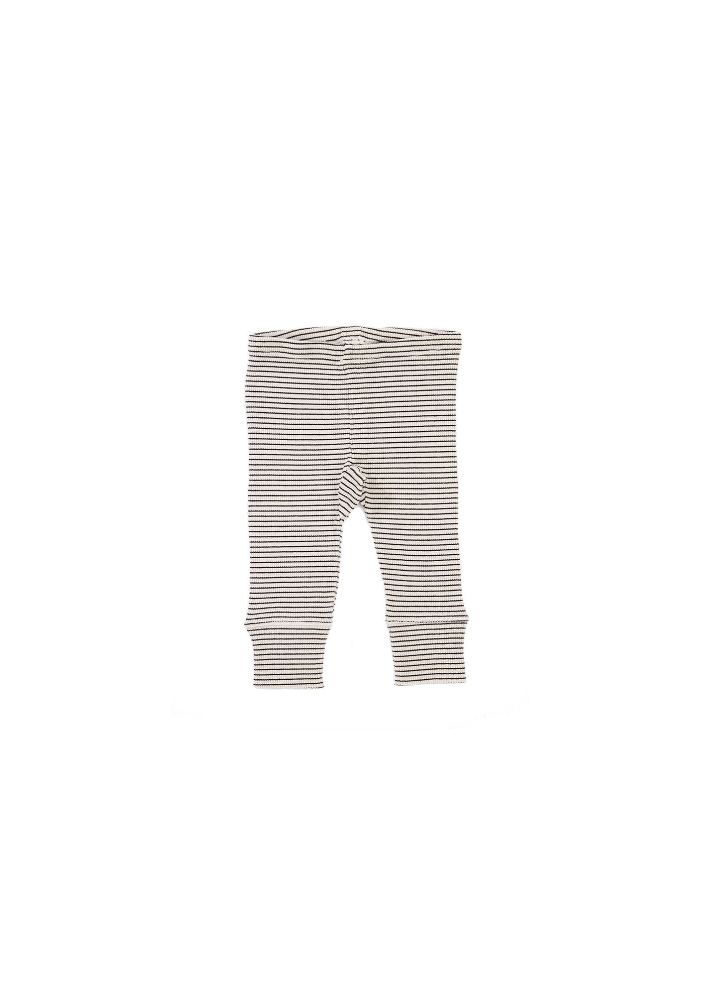 Baby Girls Beige Striped Cotton Trousers