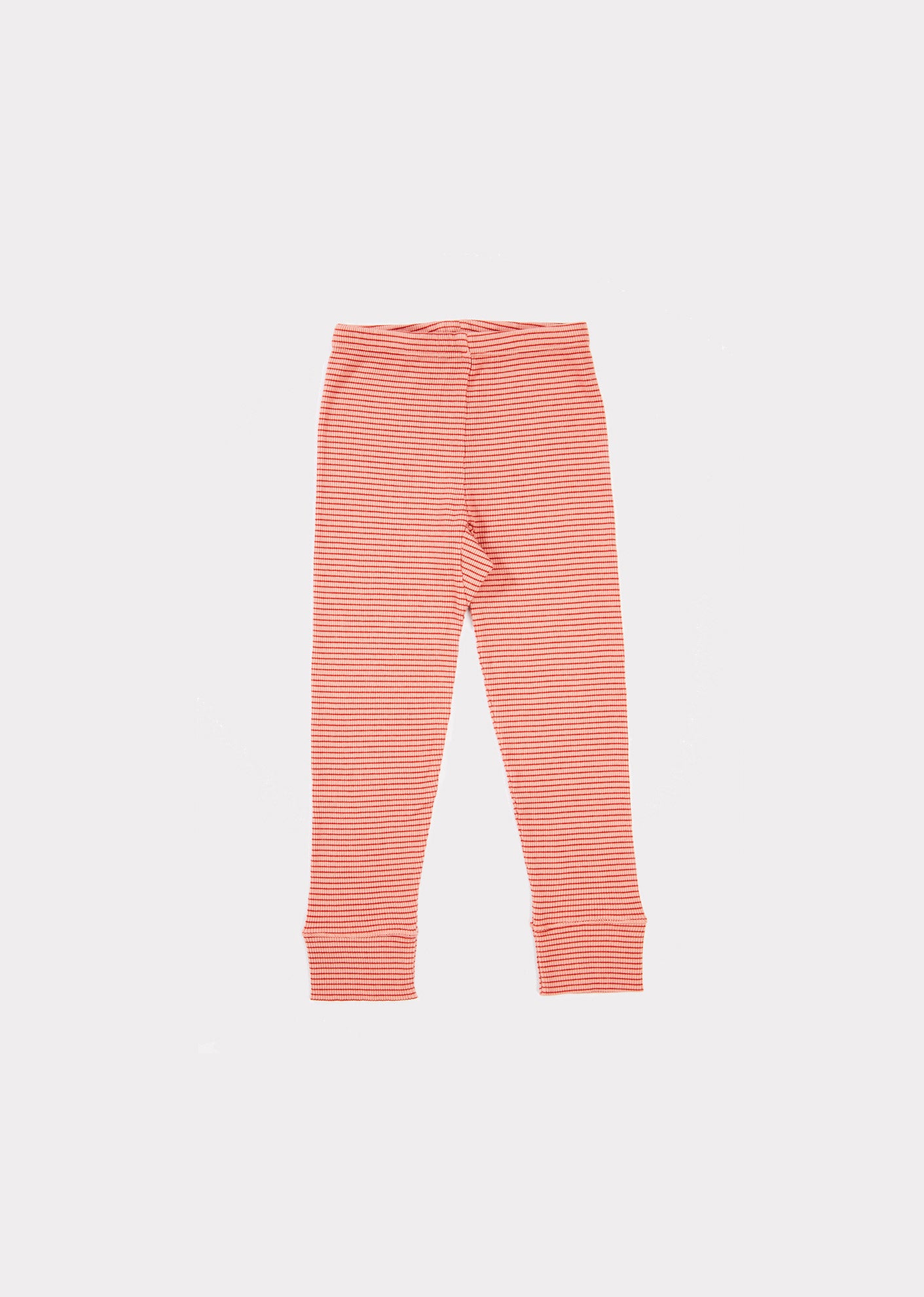 Girls Pink Striped Cotton Trousers