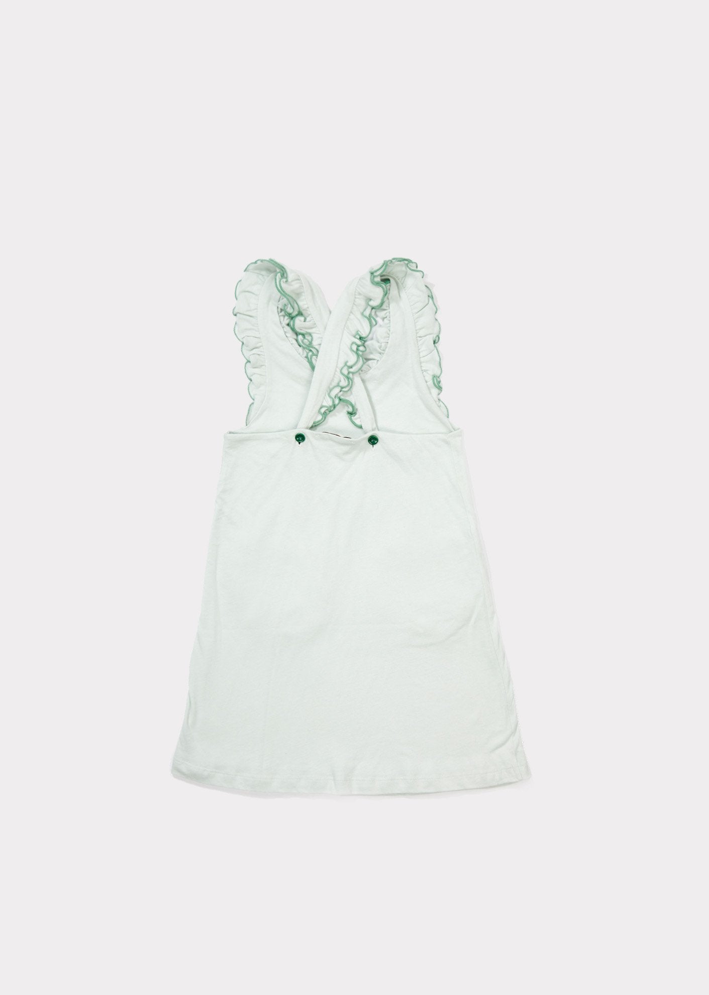Girls Light Mint Cotton Jersey Dress