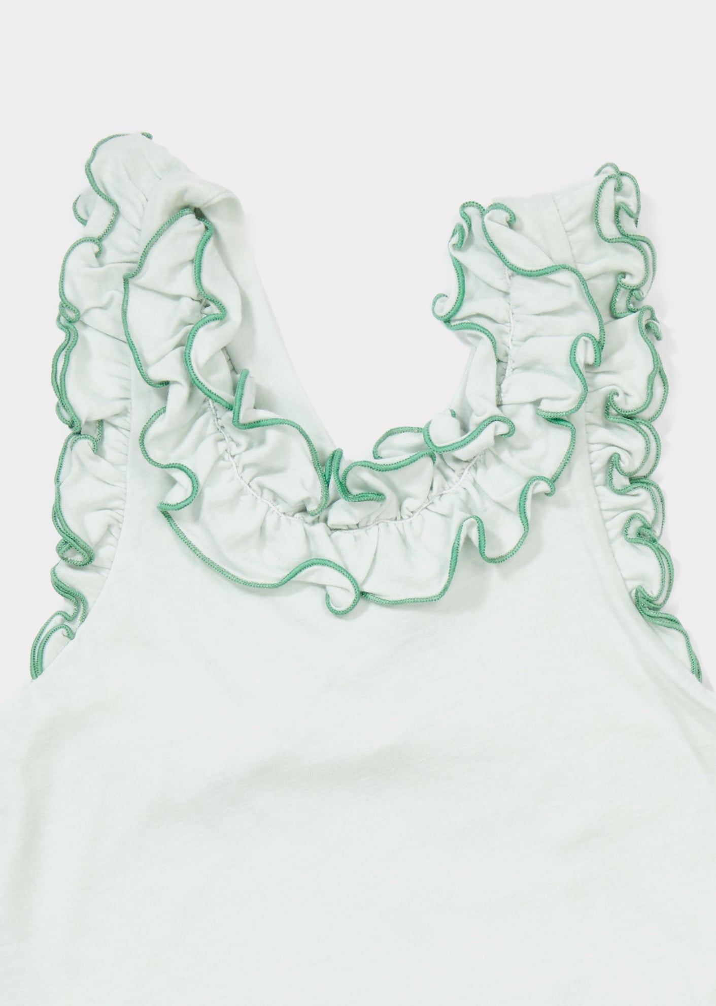 Girls Light Mint Cotton Jersey Dress