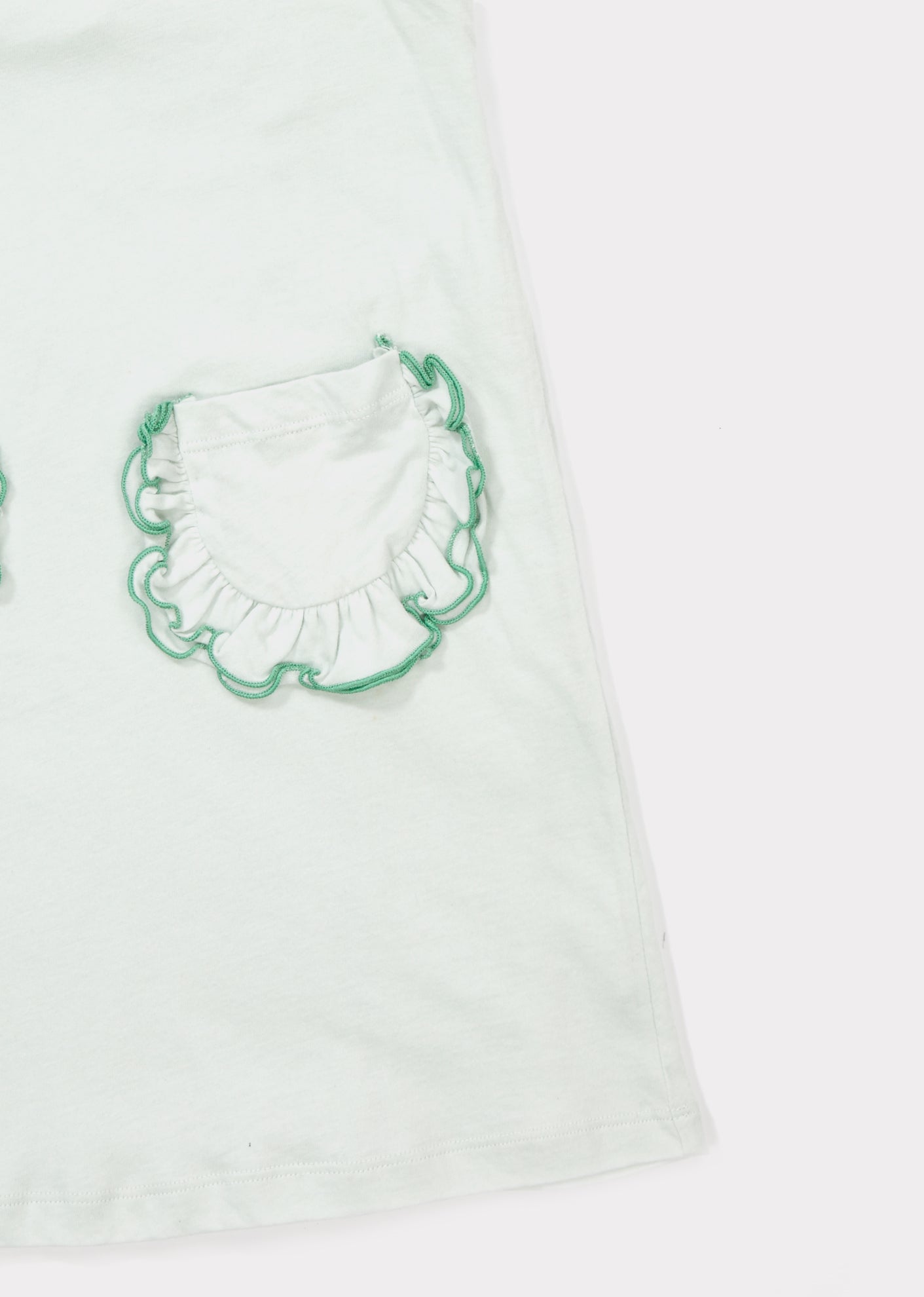 Girls Light Mint Cotton Jersey Dress