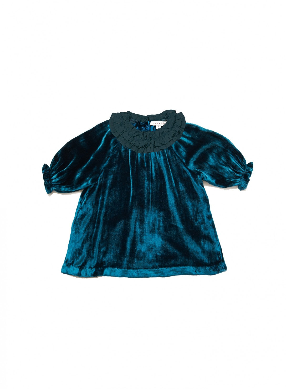 Baby  Girls  Deep  Teal  Velvet  Dress