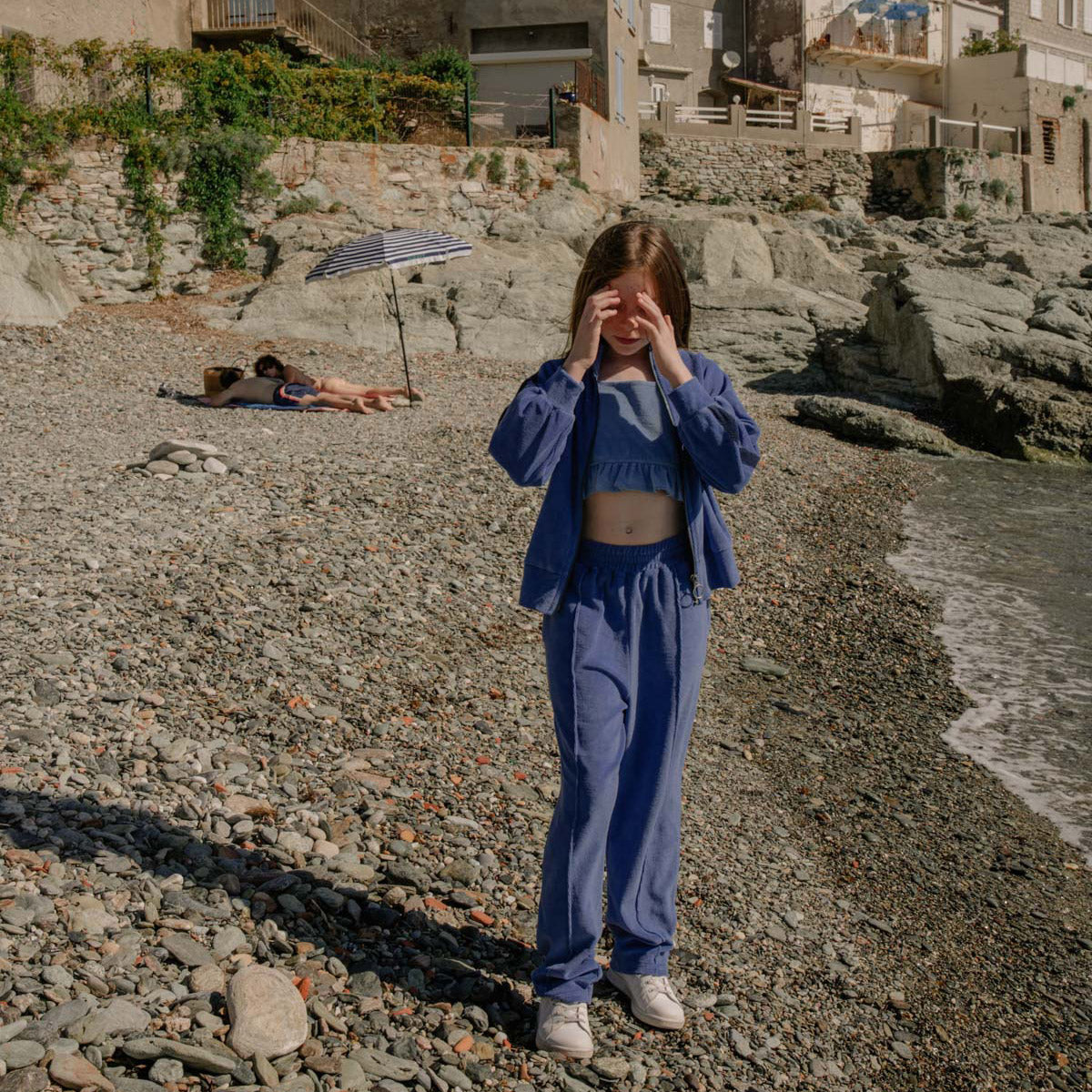 Boys & Girls Blue Cotton Trousers