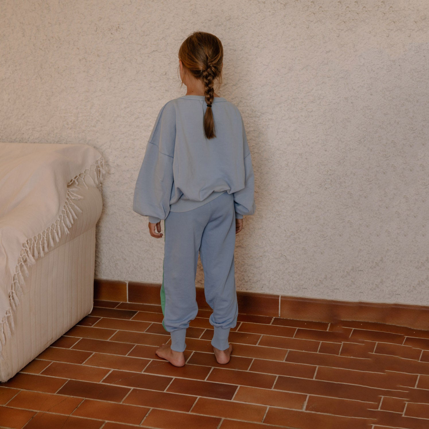 Boys & Girls Blue Cotton Trousers