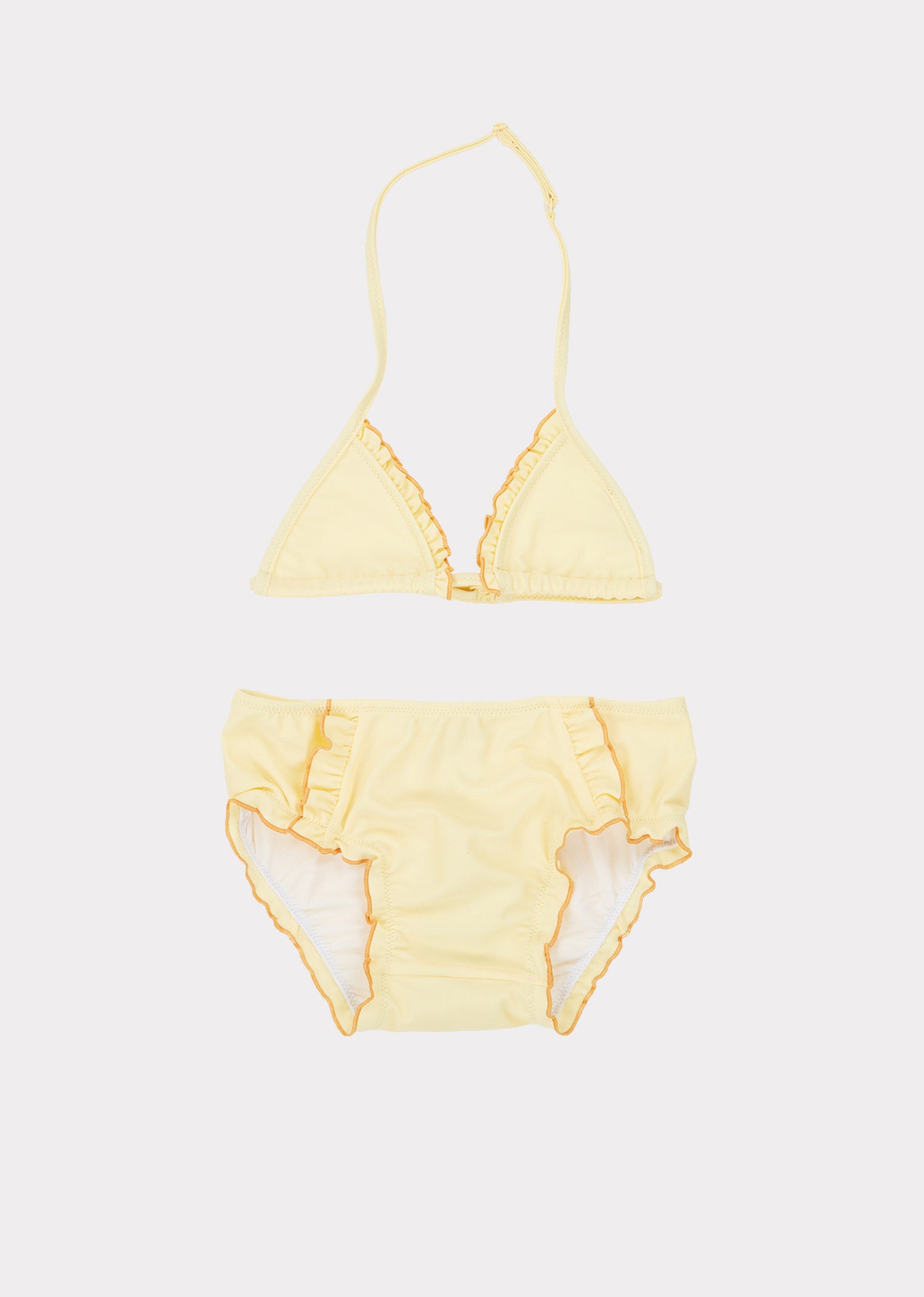 Girls Light Yellow Swimsuit