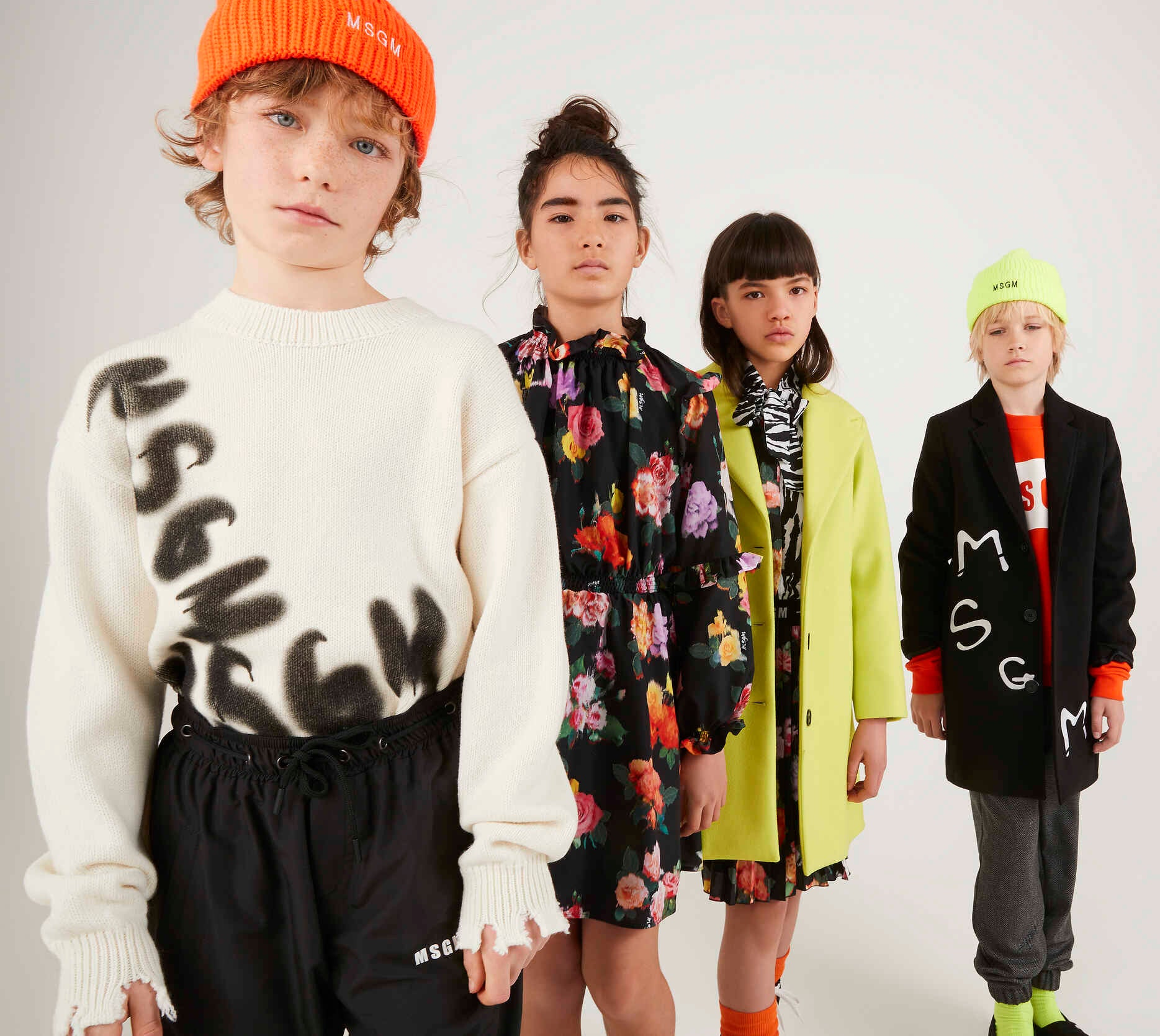 Boys & Girls White Logo Wool Sweater