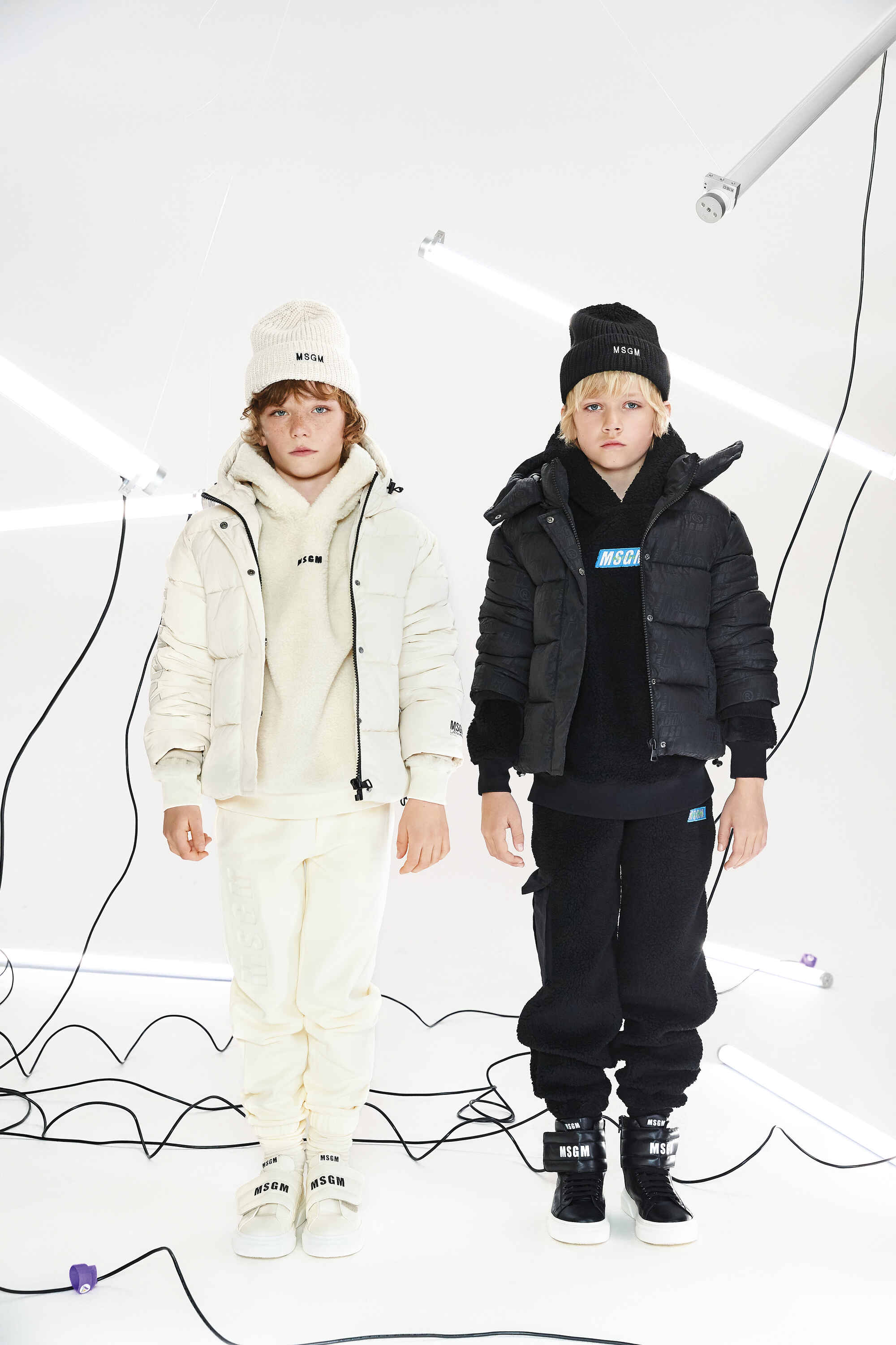 Boys & Girls White Padded Jacket