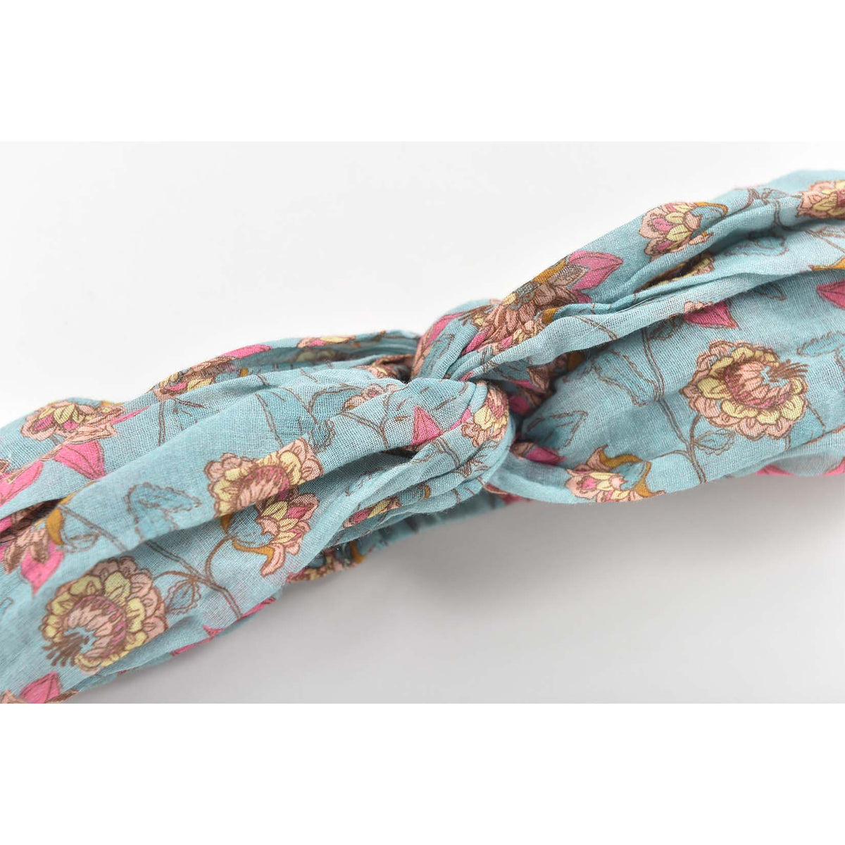 Girls Turquoise Flowers Headband