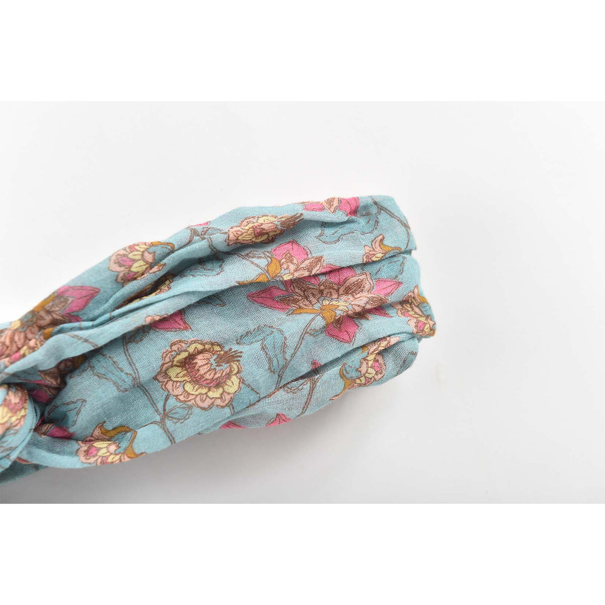 Girls Turquoise Flowers Headband