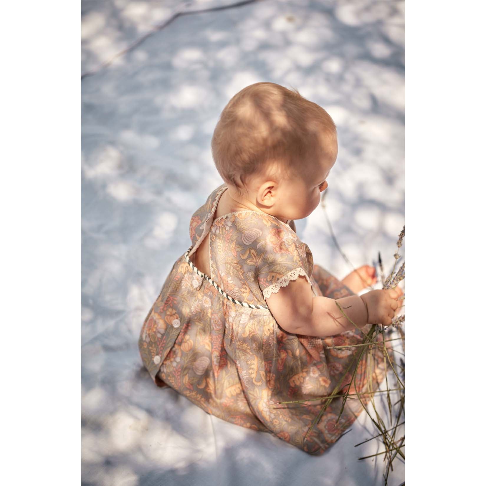 Girls Gery California Flowers Dress