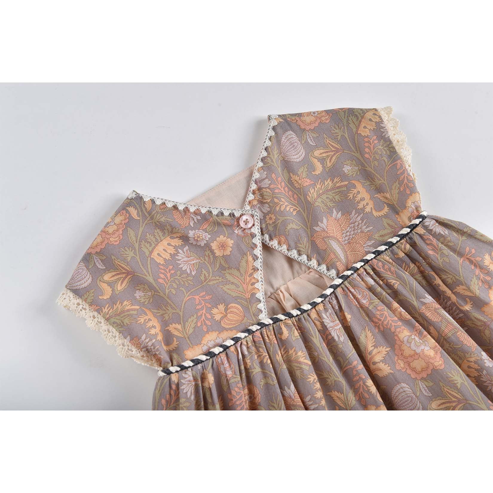 Girls Gery California Flowers Dress