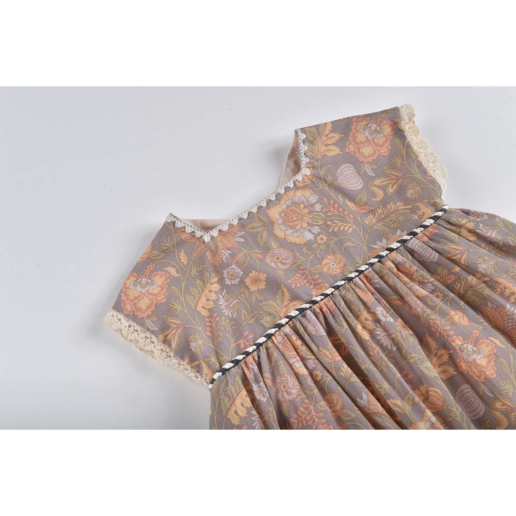 Girls Gery California Flowers Dress