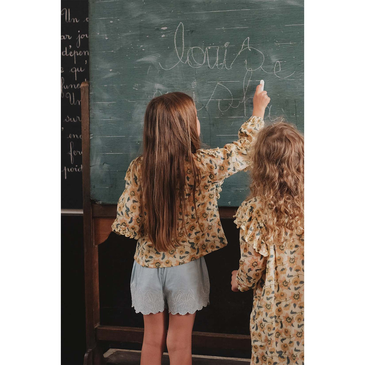 Chemisier Fille Crème à Fleurs