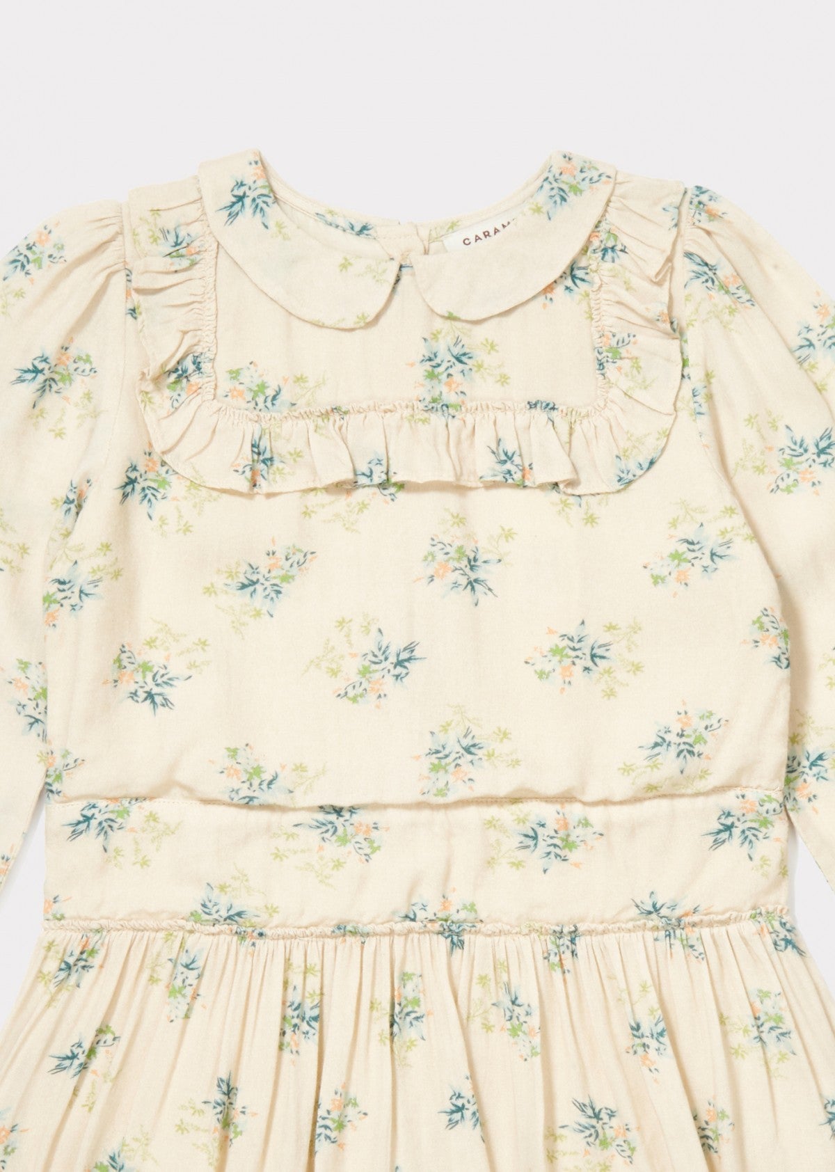 Girls Ivory Flowers Printed Dress