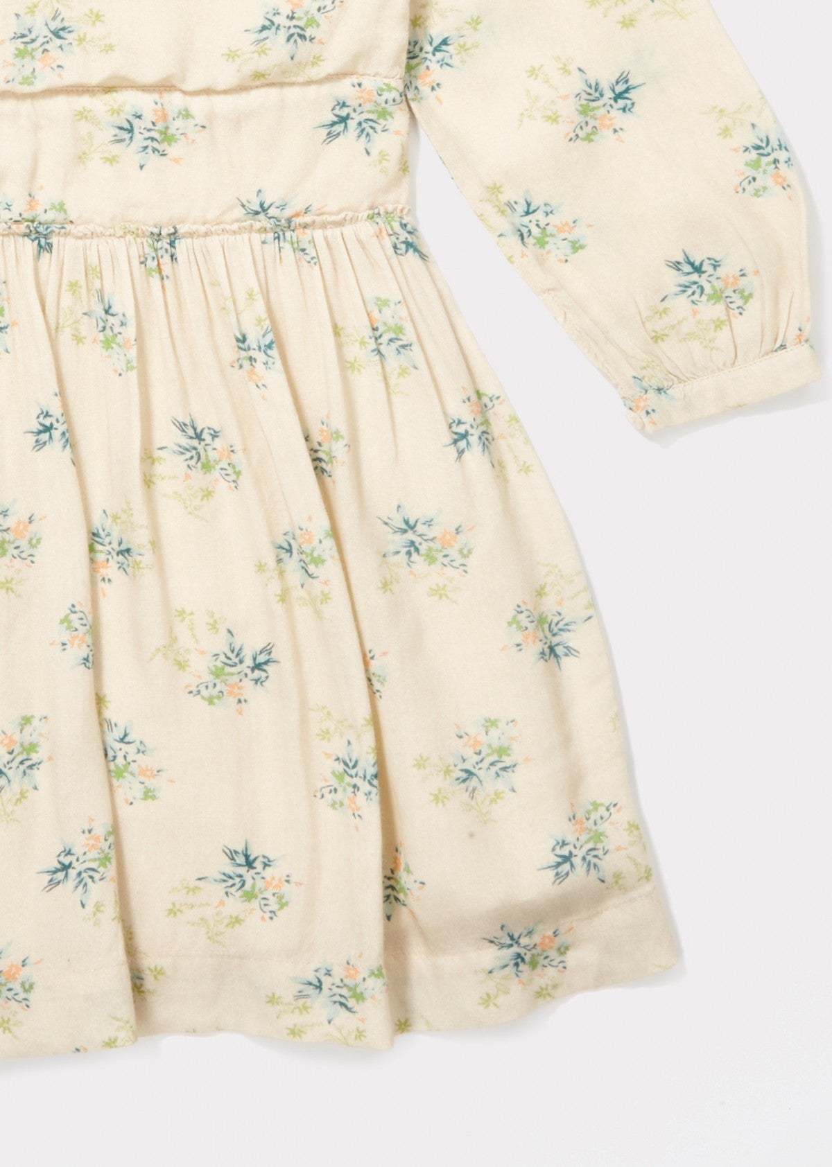 Girls Ivory Flowers Printed Dress