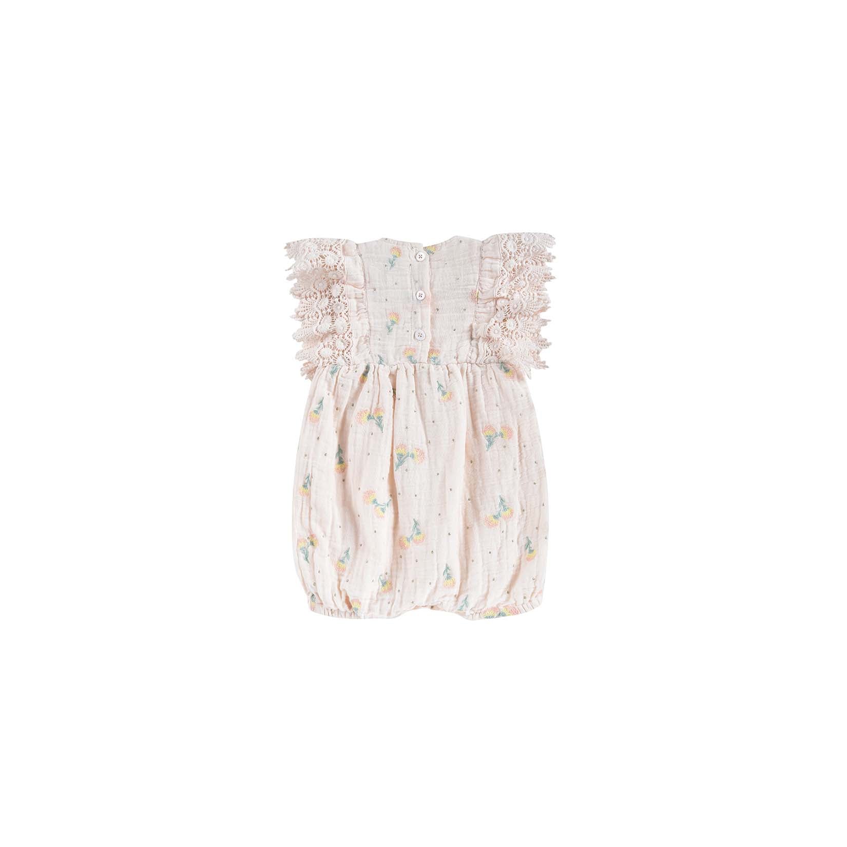 Girls Blush Dandelion Flowers Jumpsuit