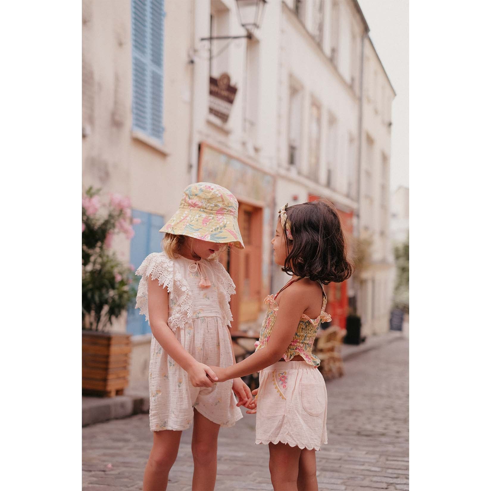 Girls Blush Dandelion Flowers Jumpsuit
