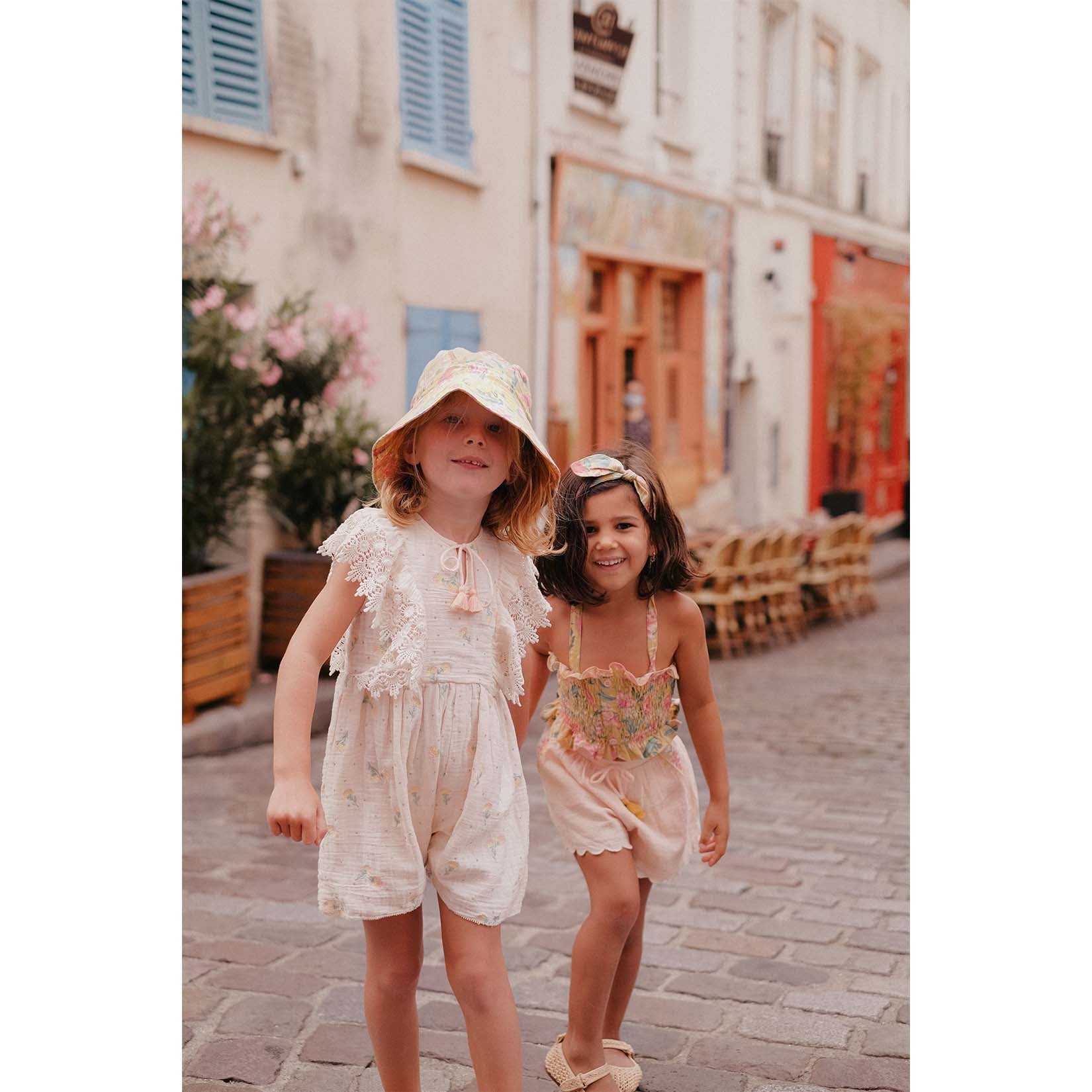 Girls Blush Dandelion Flowers Jumpsuit