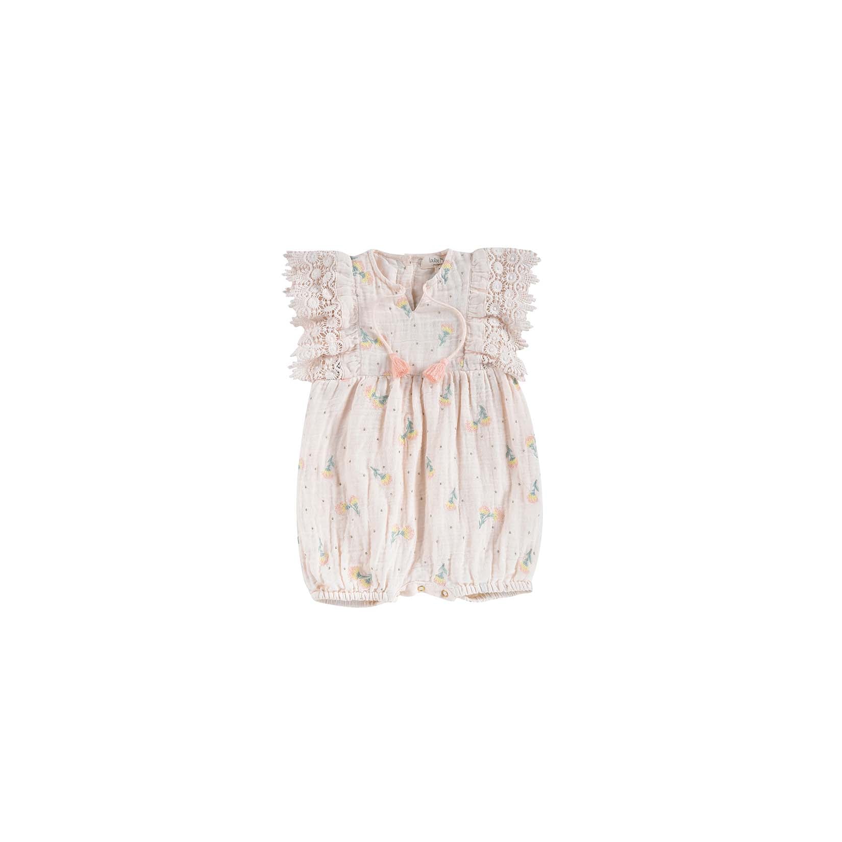 Girls Blush Dandelion Flowers Jumpsuit