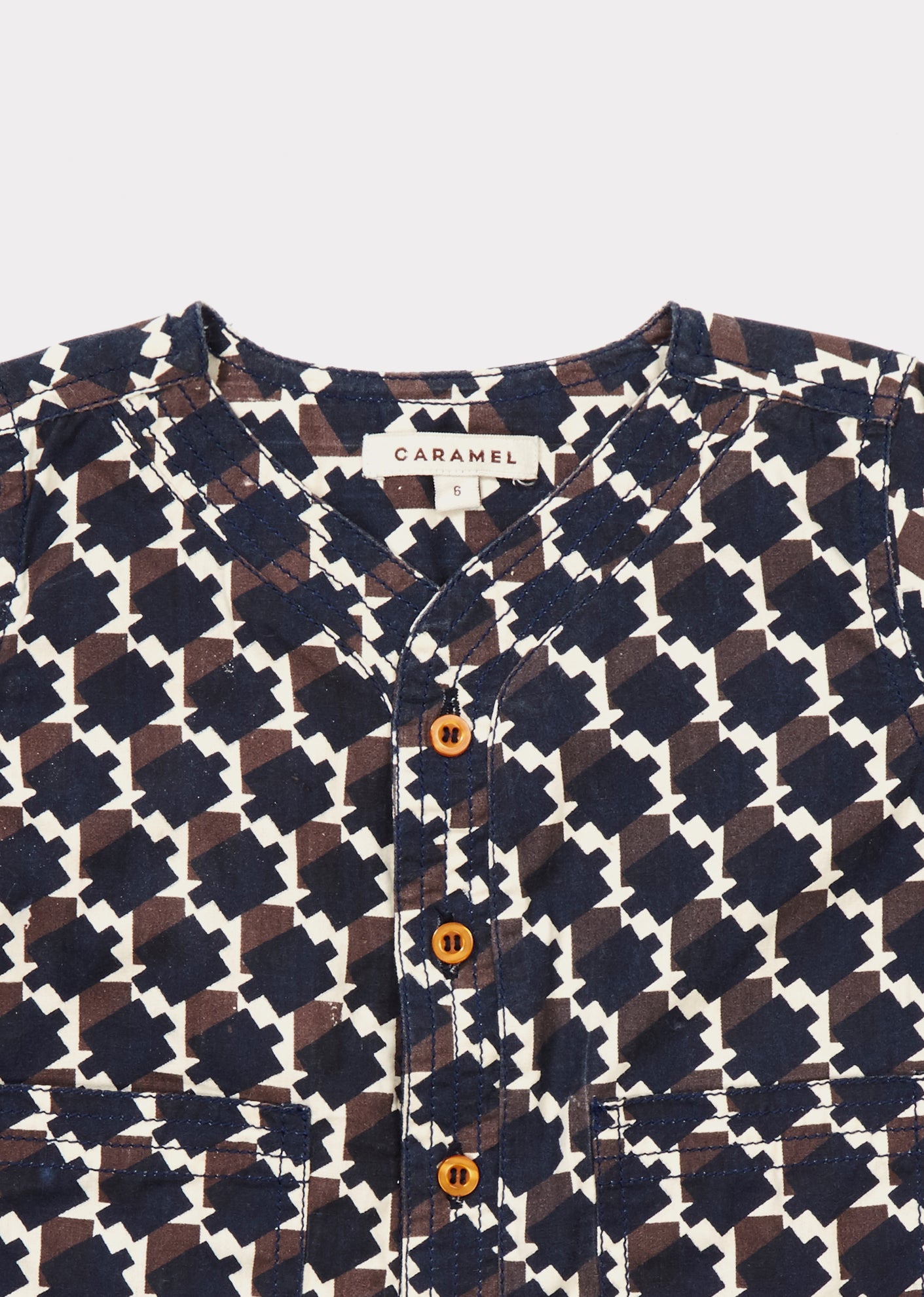 Baby Blue & Chocolate Cotton Top