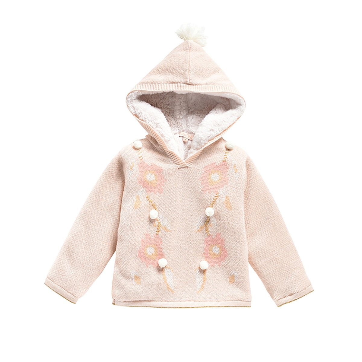 Girls Blossom Acrylic Sweater