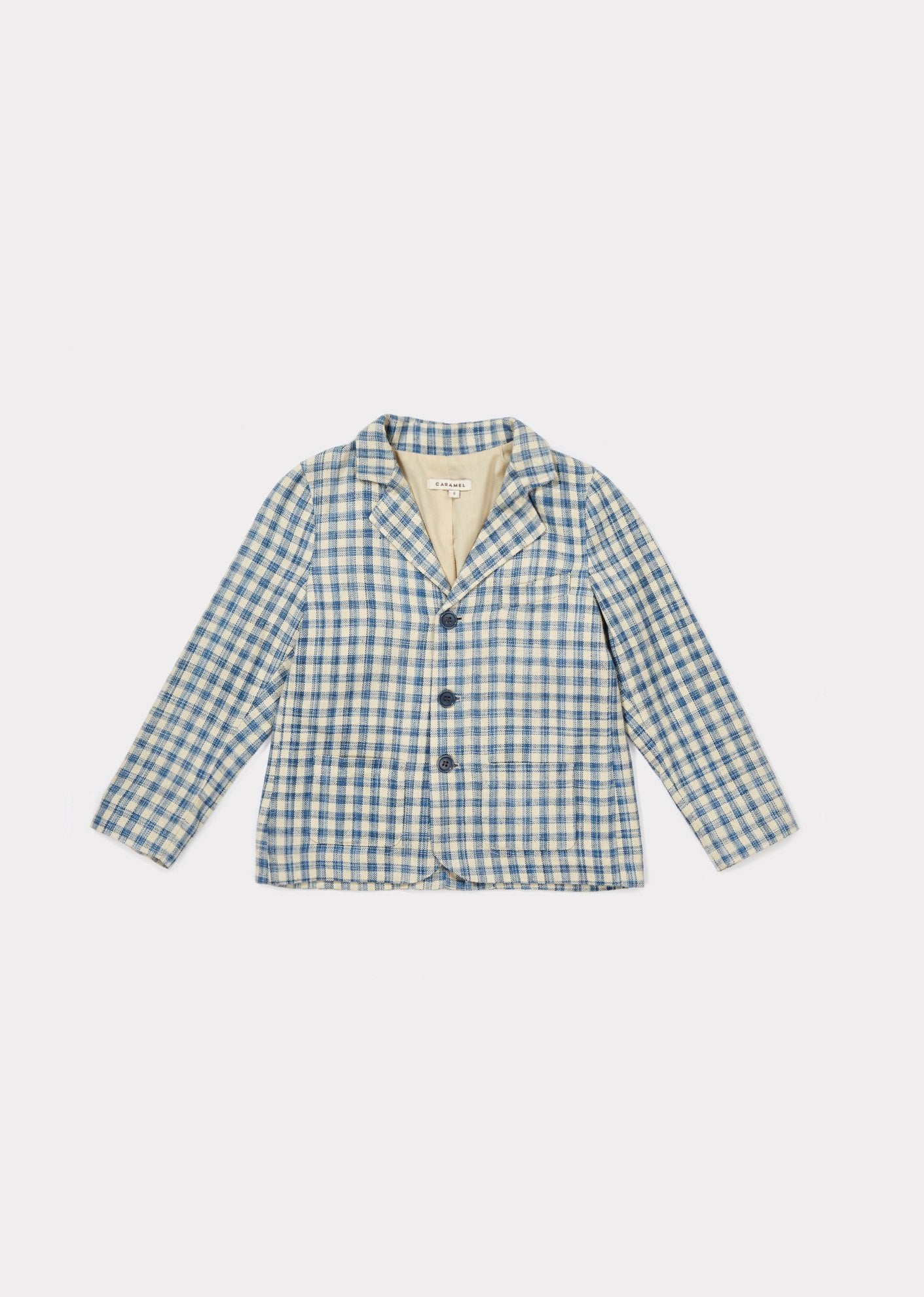 Boys & Girls Blue Check Silk Woven Blazer