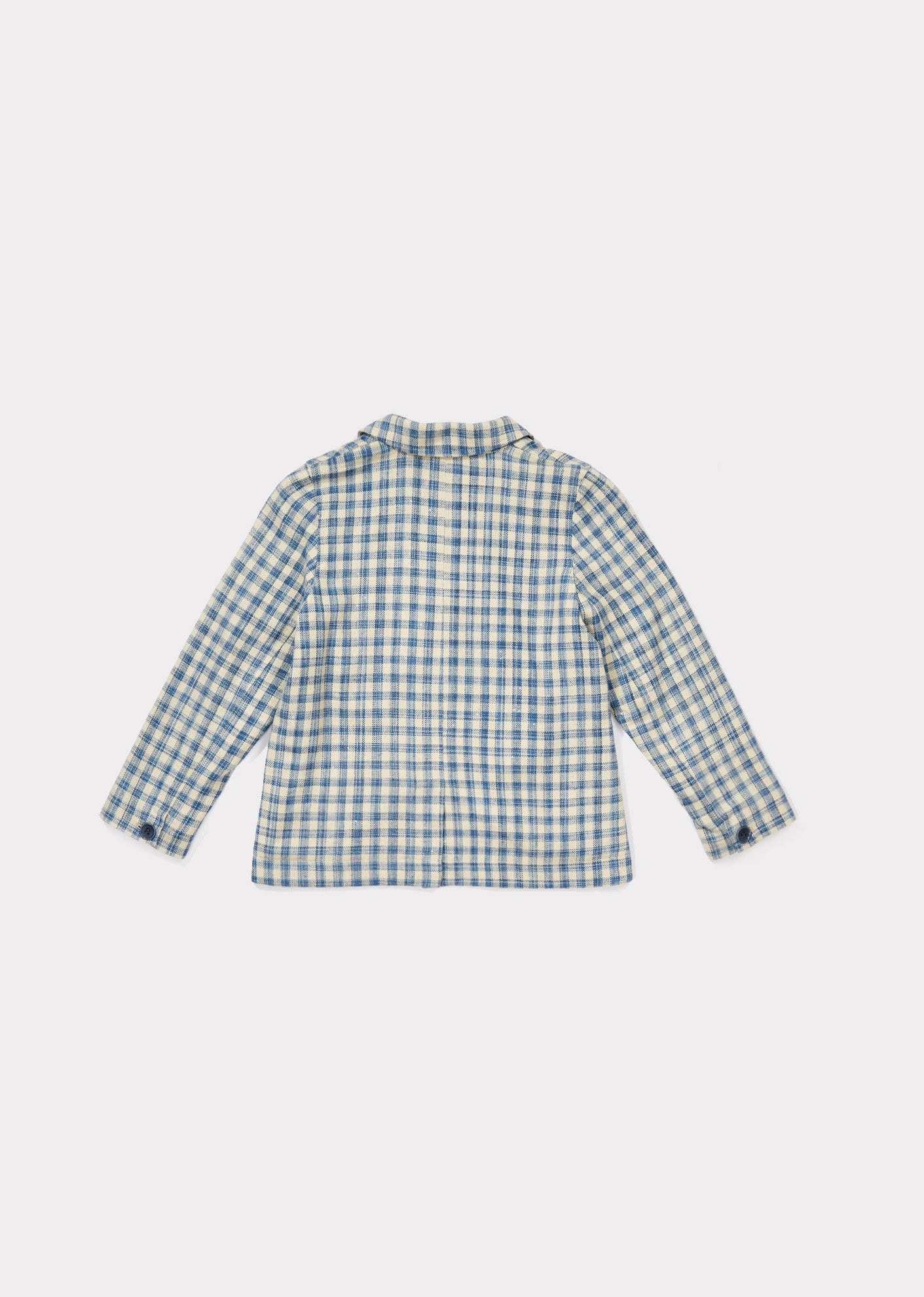 Boys & Girls Blue Check Silk Woven Blazer