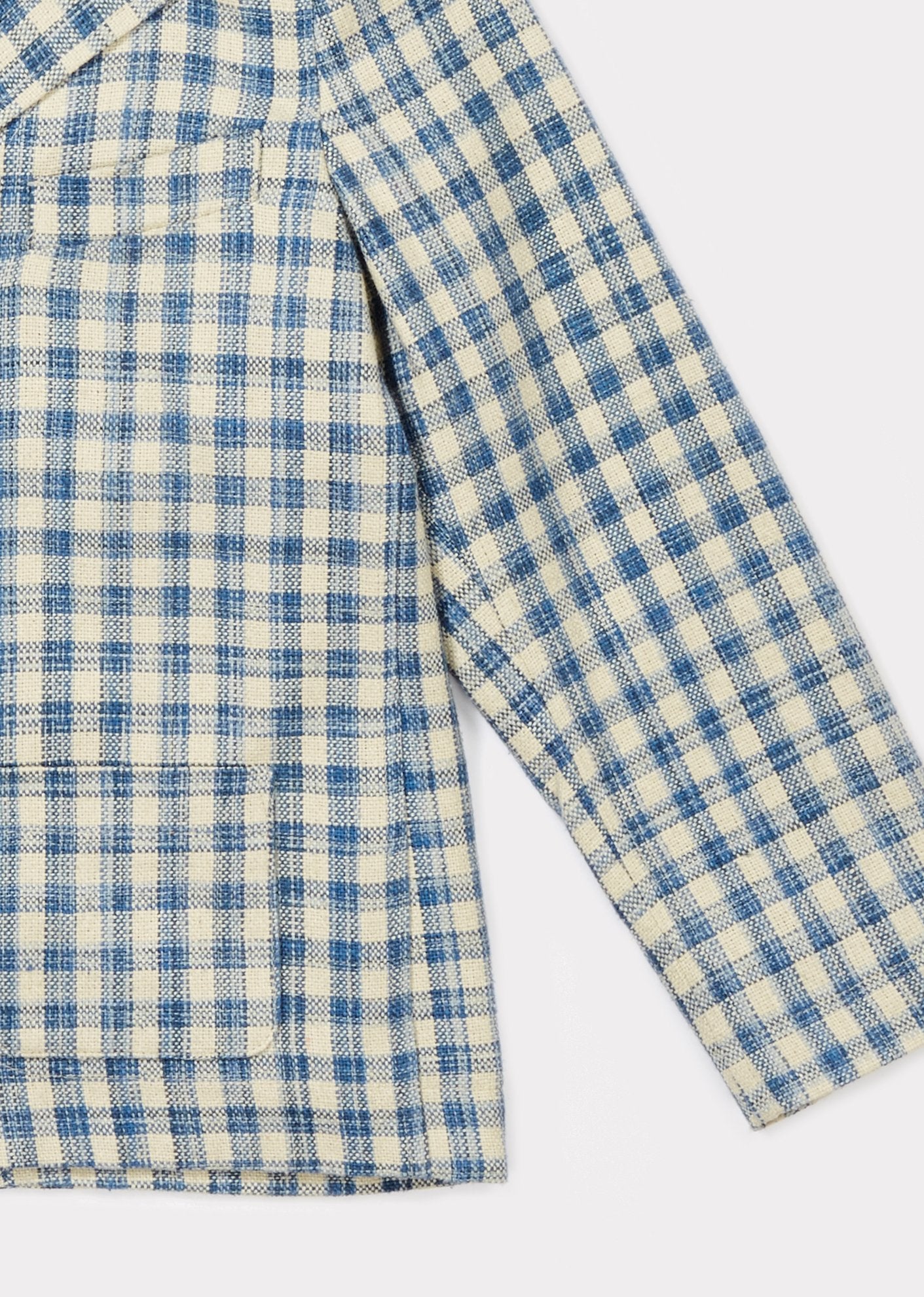 Boys & Girls Blue Check Silk Woven Blazer