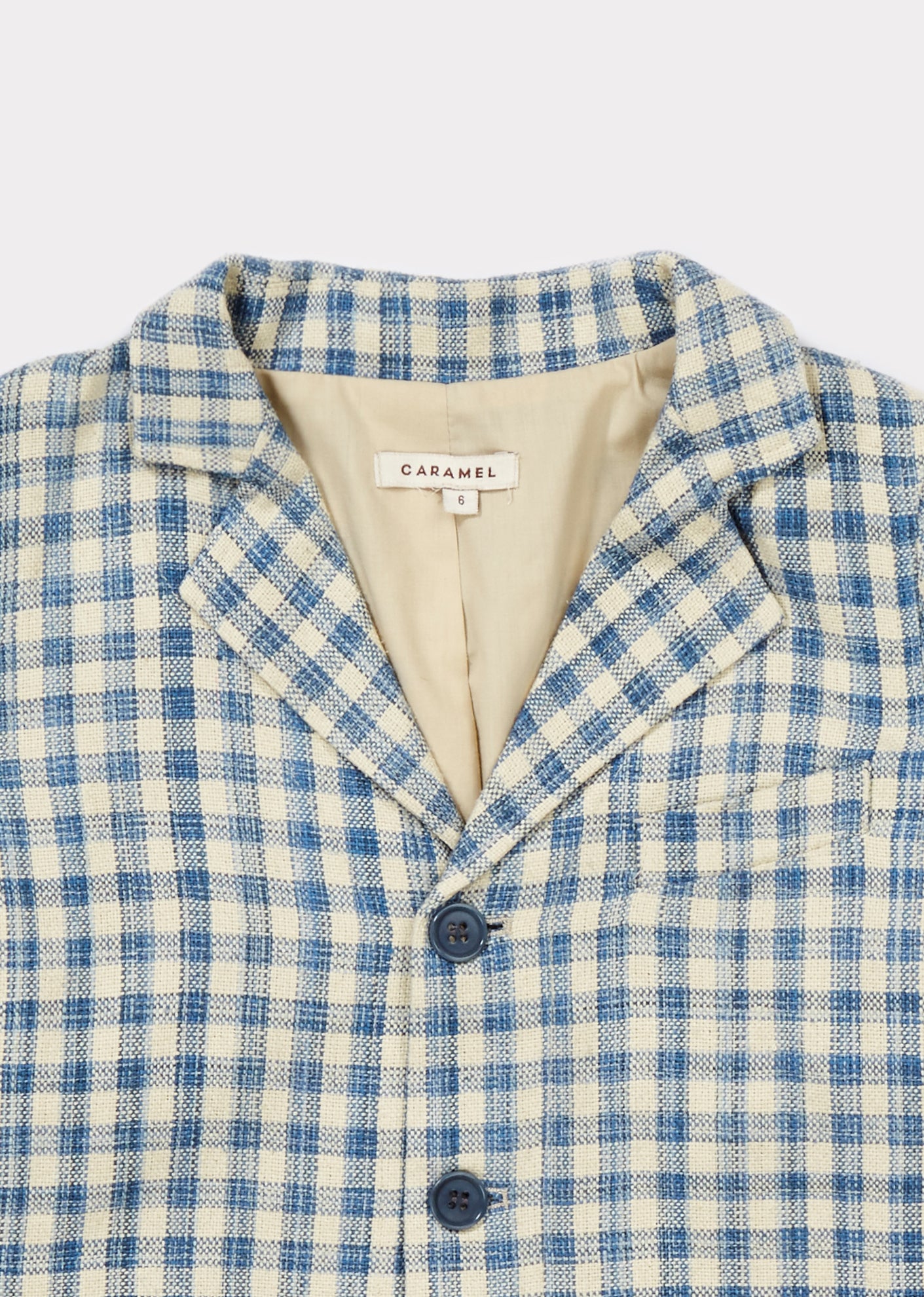 Boys & Girls Blue Check Silk Woven Blazer