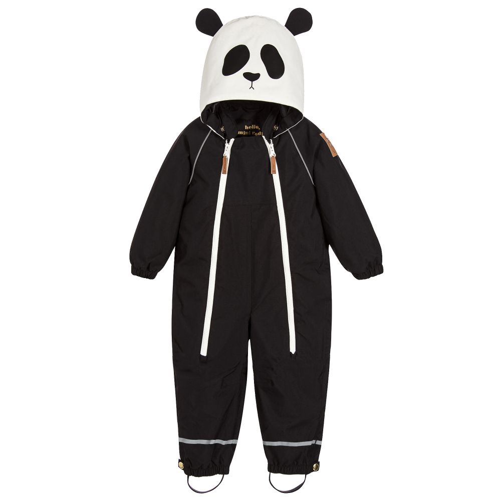 Baby Boys & Girls Black Alaska Panda Babysuit