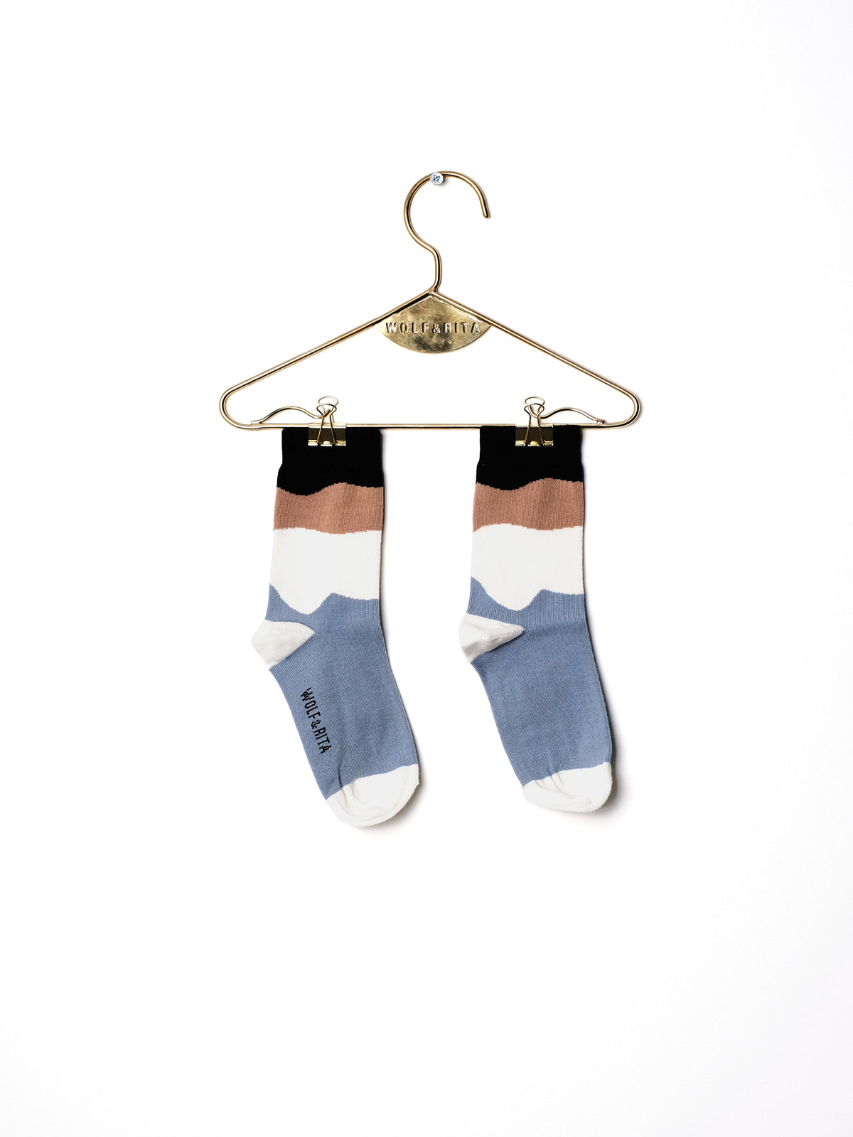 Girls & Boys Blue & White Cotton Mini Socks