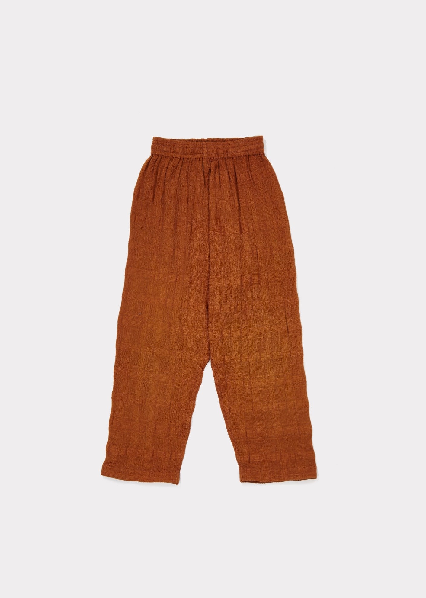 Boys & Girls Camel Cotton Woven Trousers