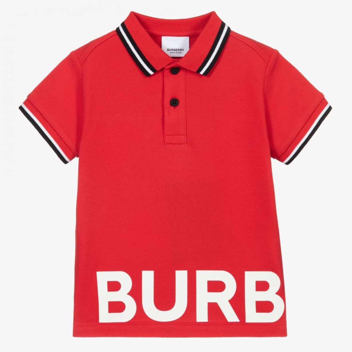 Boys Red Logo Polo Shirt