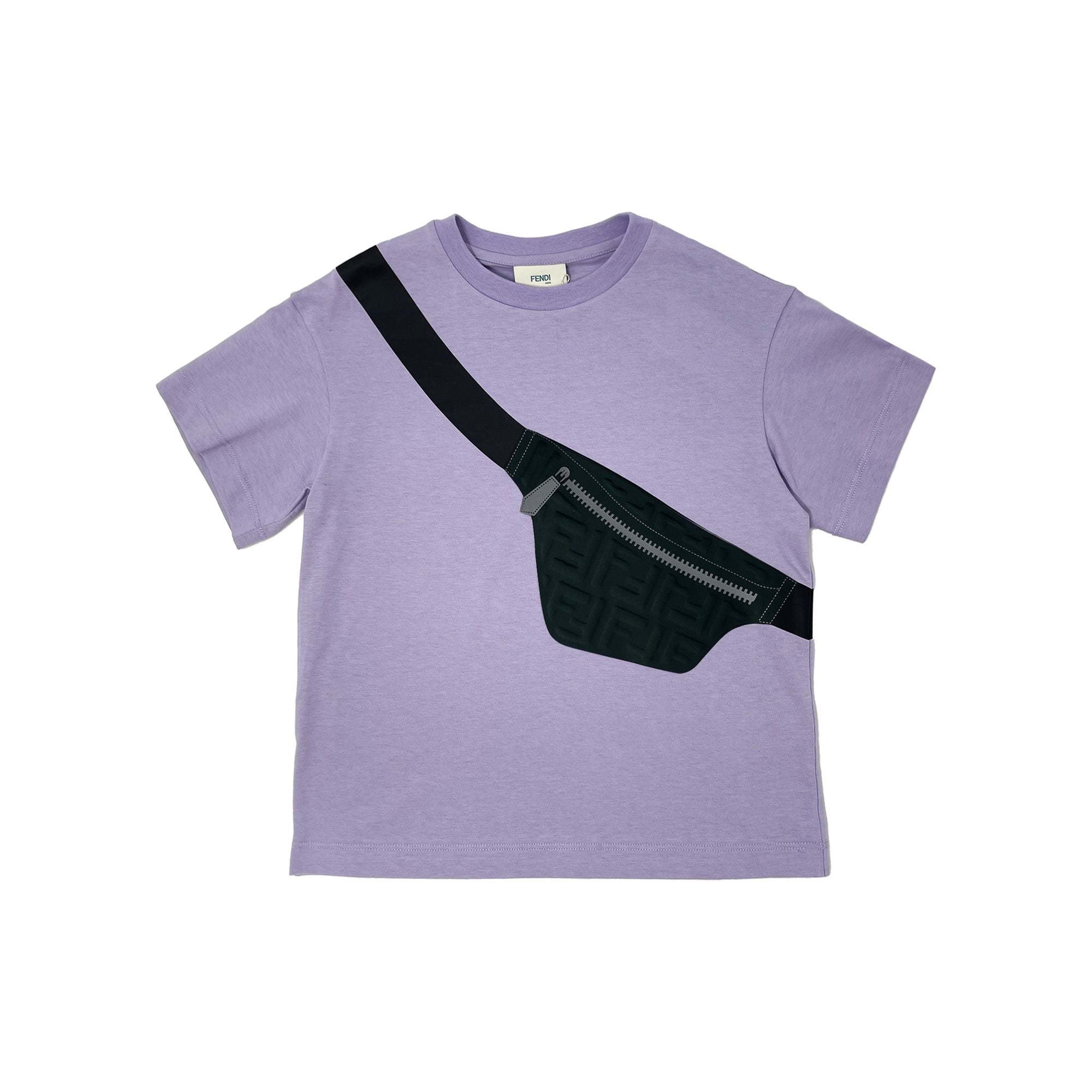 Boys & Girls Purple Printed Cotton T-Shirt