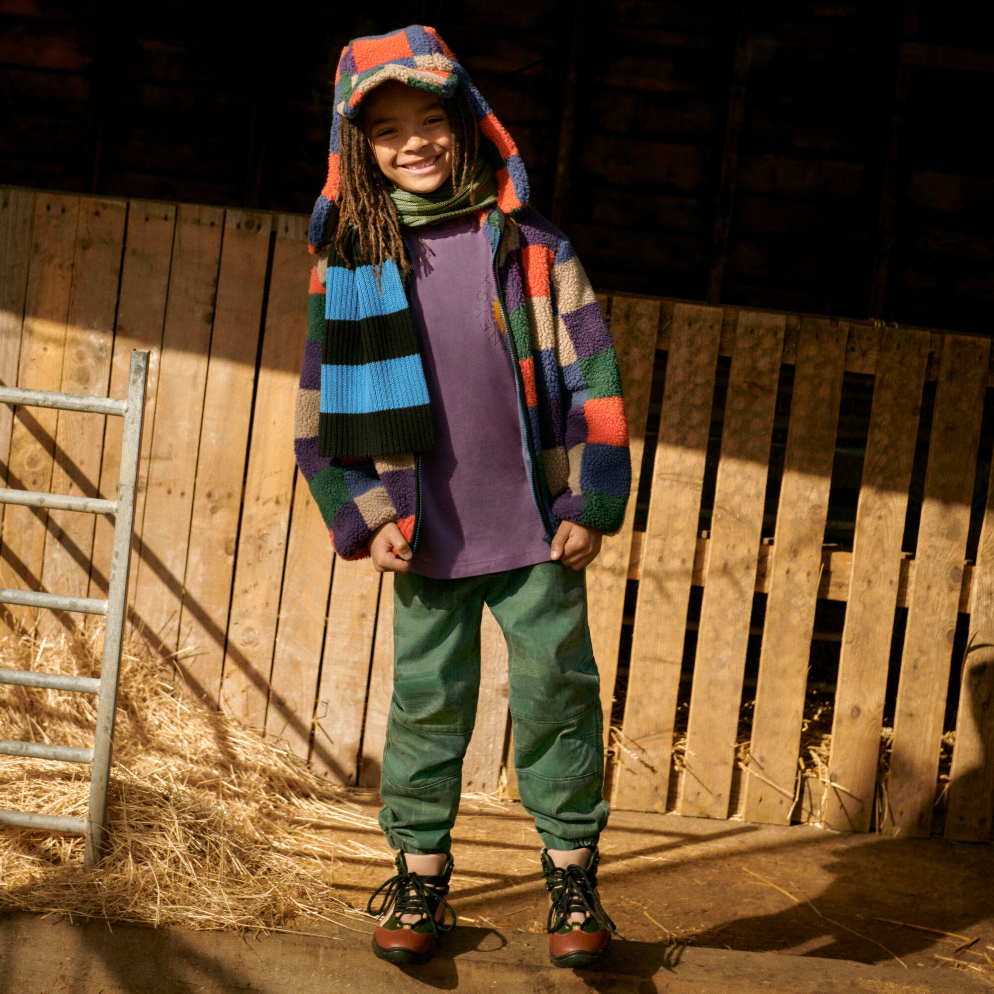 Boys Multicolor Check Jacket