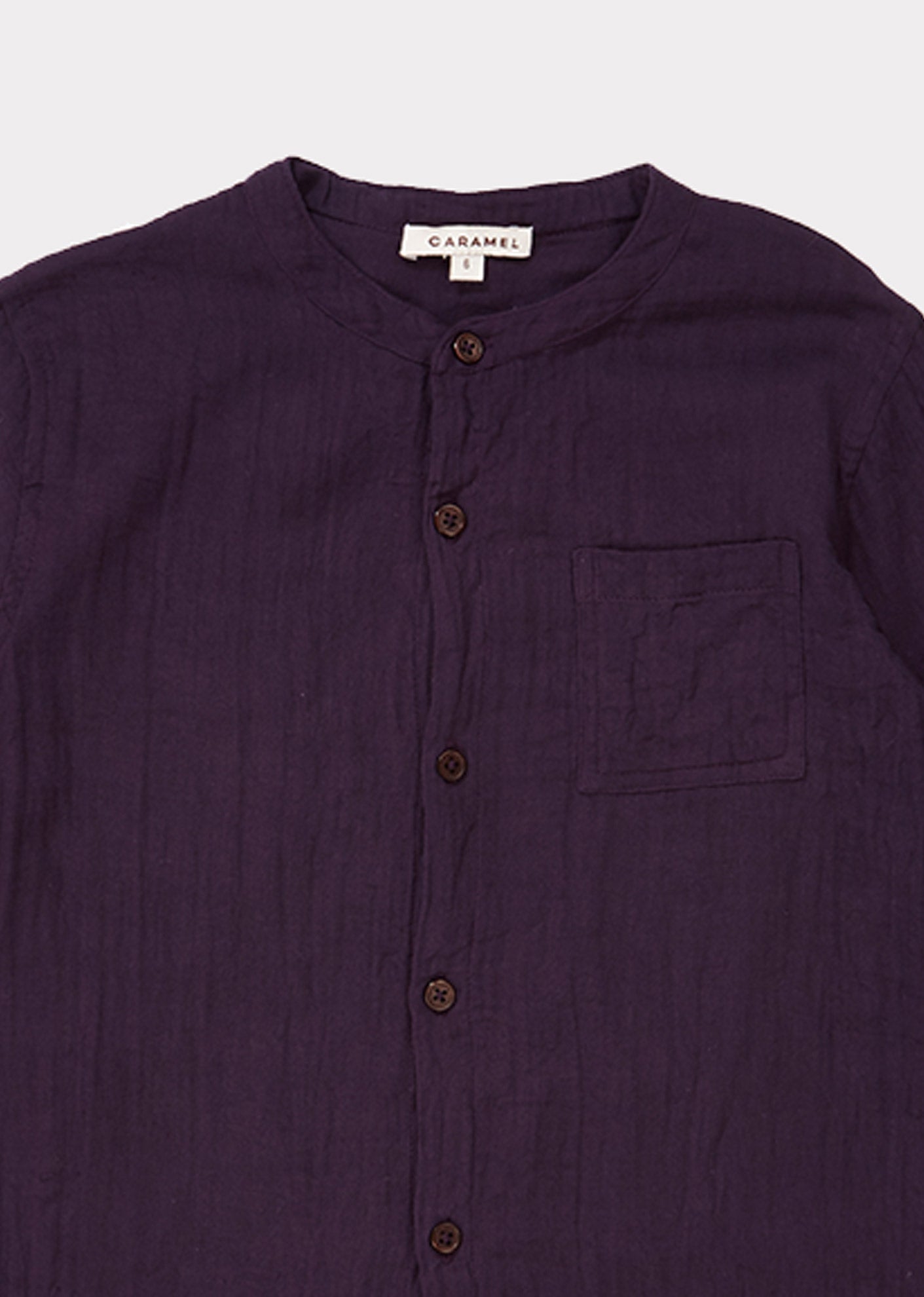 Girls Purple Cotton Shirt
