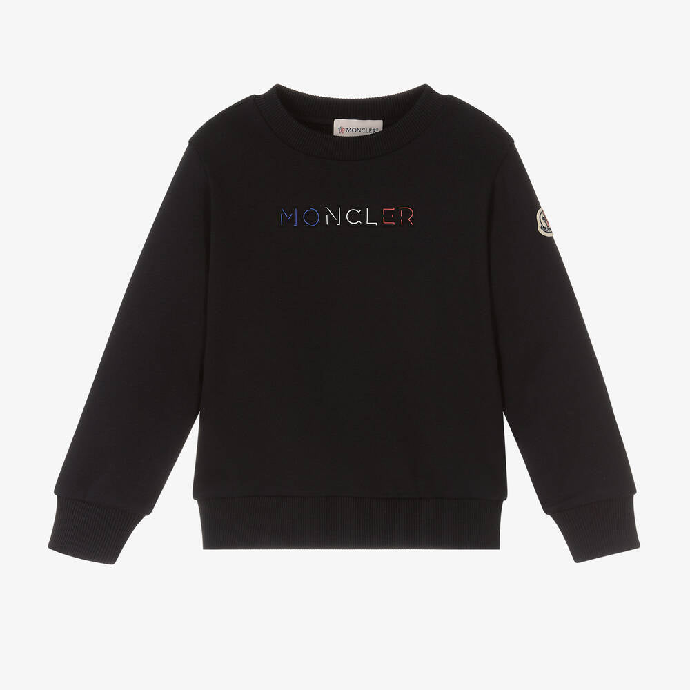 Boys & Girls Navy Logo Cotton Sweatshirt