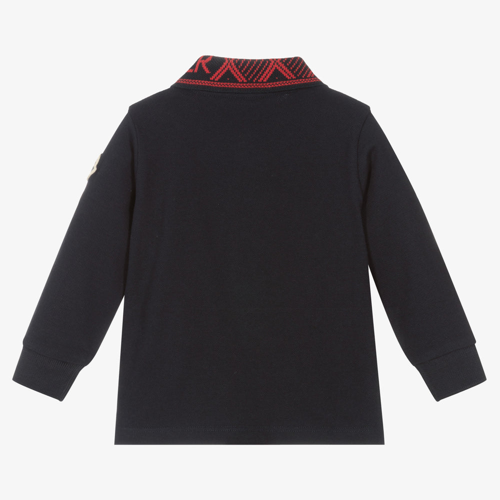 Baby Boys Navy Cotton Polo Shirt