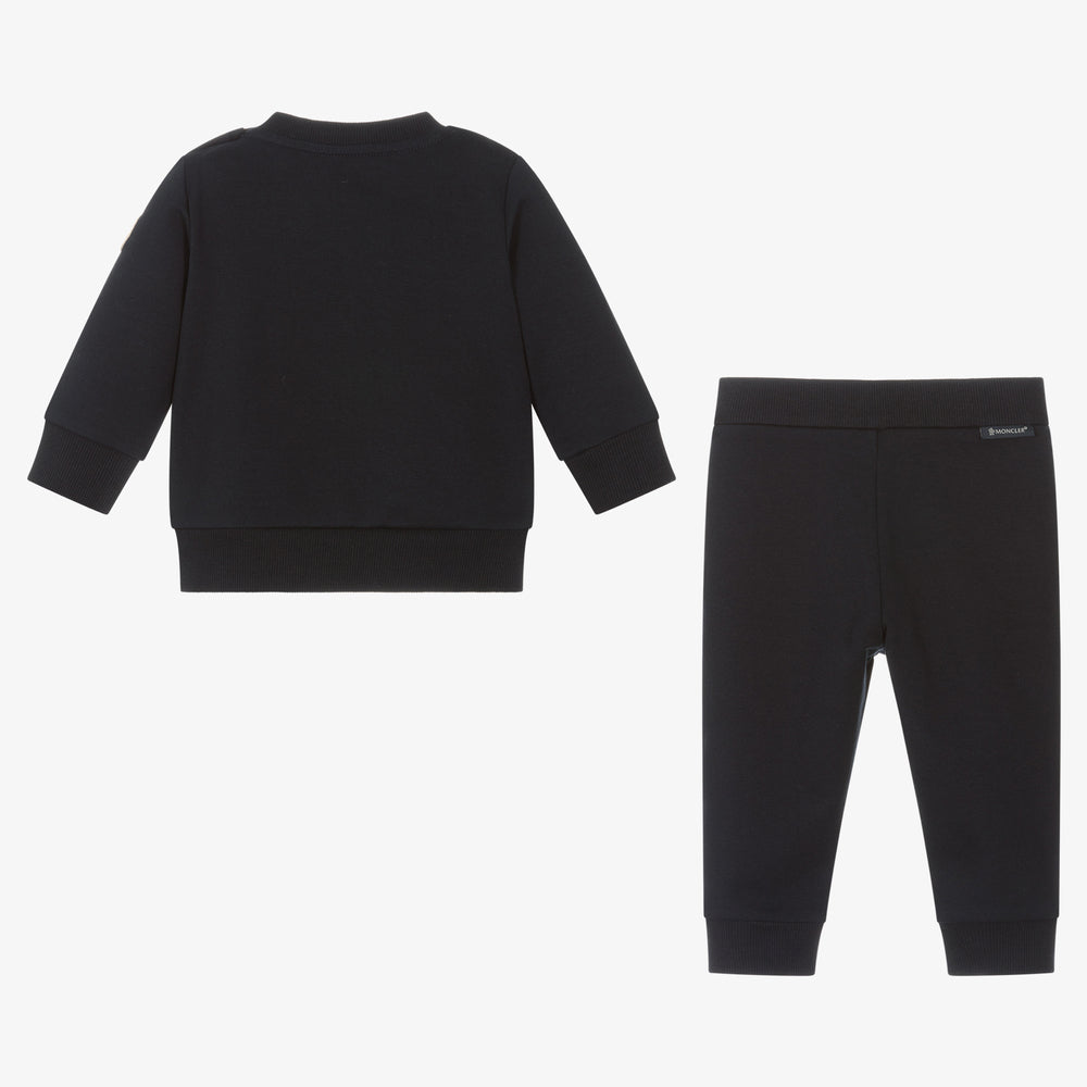 Baby Boys Navy Logo Cotton Set