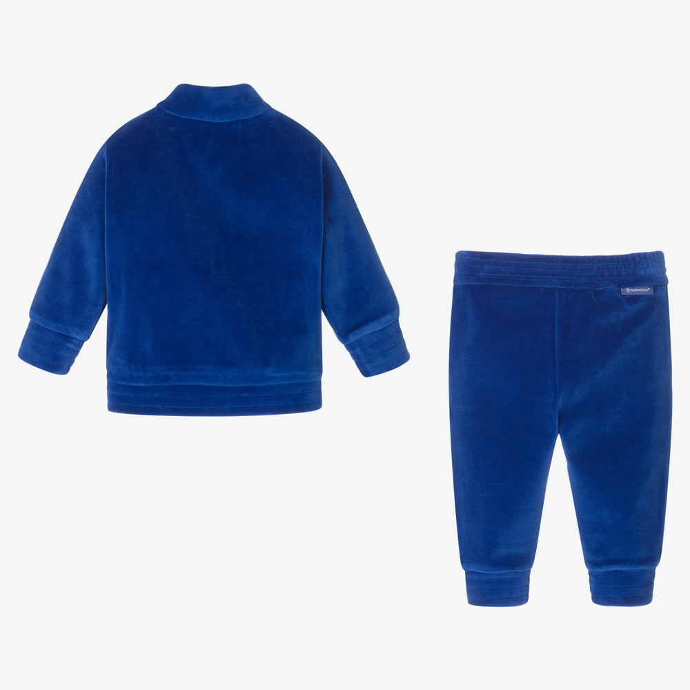 Baby Boys Blue Velvet Set