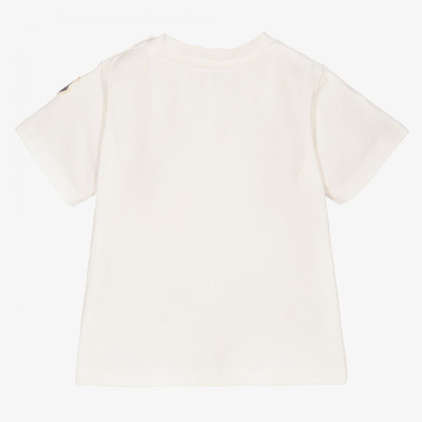 Baby Boys & Girls White Cotton T-Shirt