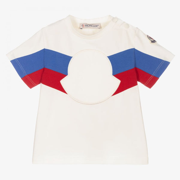 Baby Boys & Girls White Cotton T-Shirt
