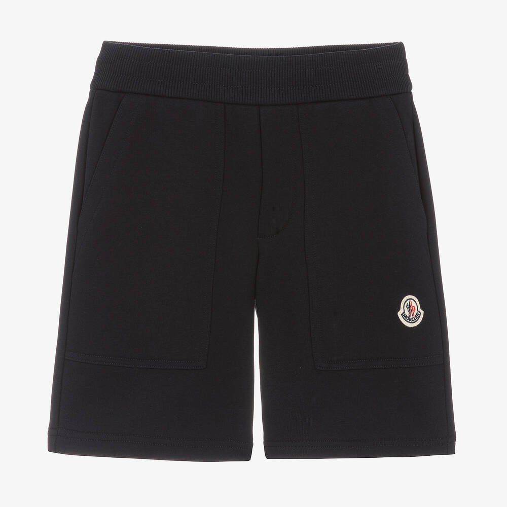 Boys Navy Logo Cotton Shorts