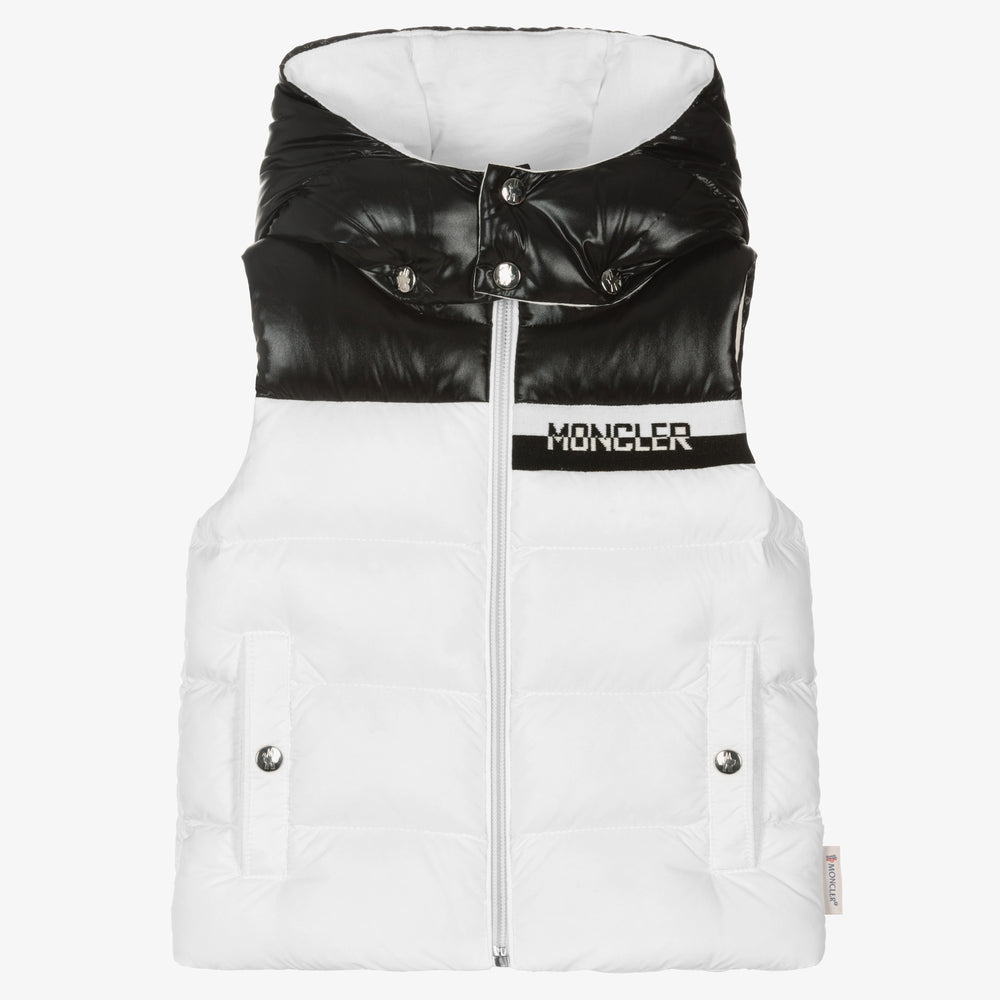 Baby Boys & Girls White "NUROW" Padded Down Gilet