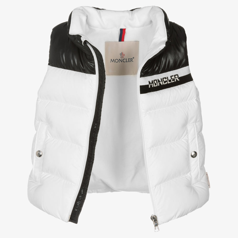 Baby Boys & Girls White "NUROW" Padded Down Gilet