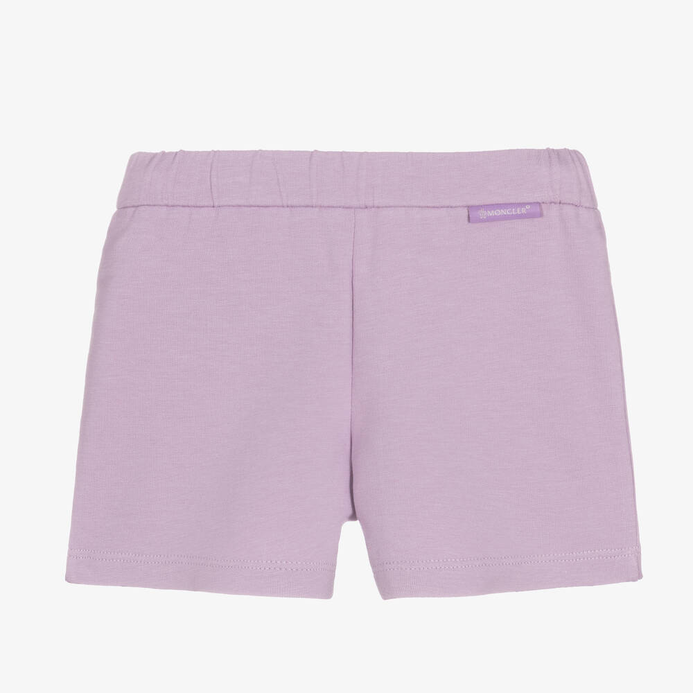 Baby Girls Light Purple Cotton Shorts